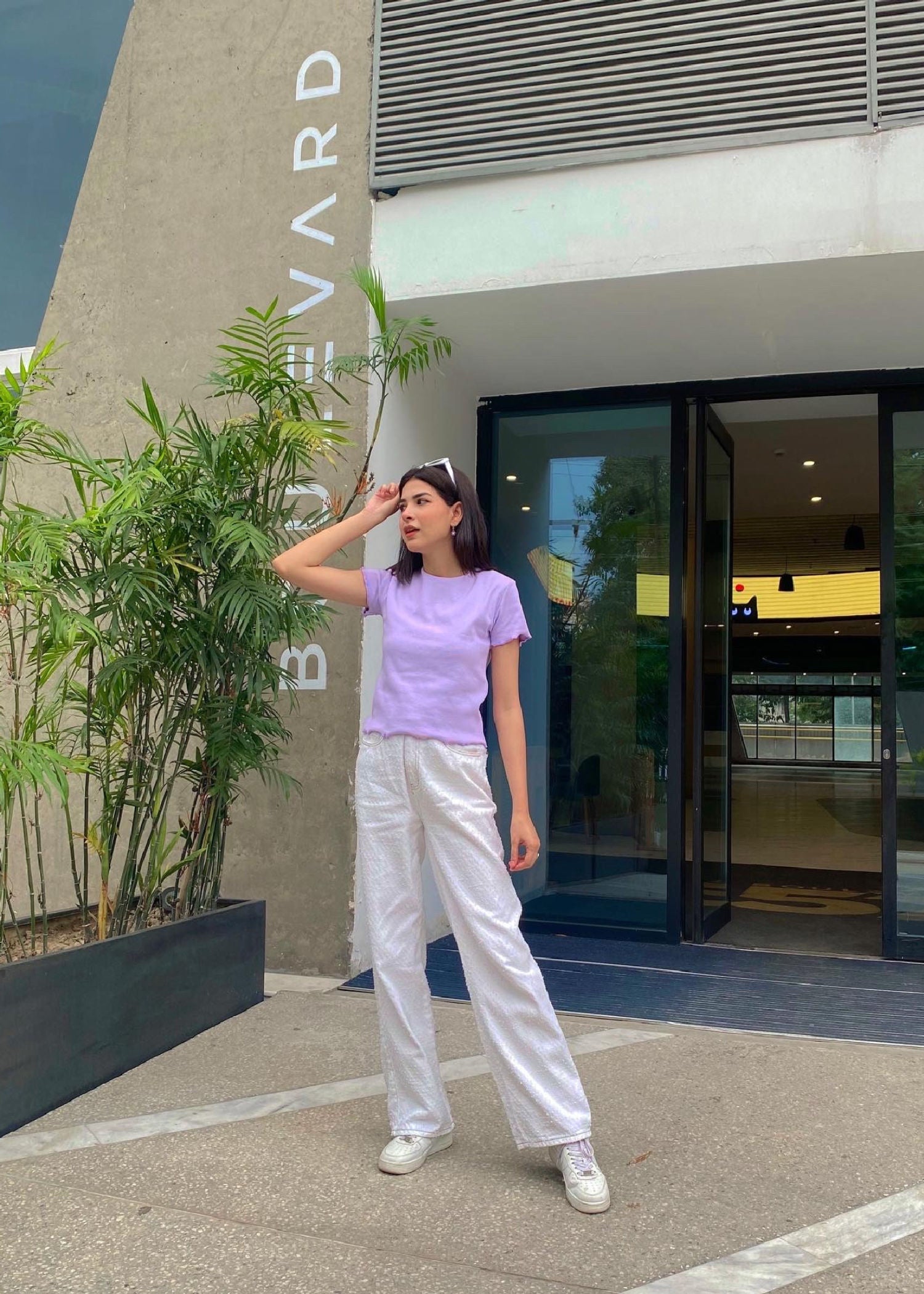 cotton Blouse in Lilac