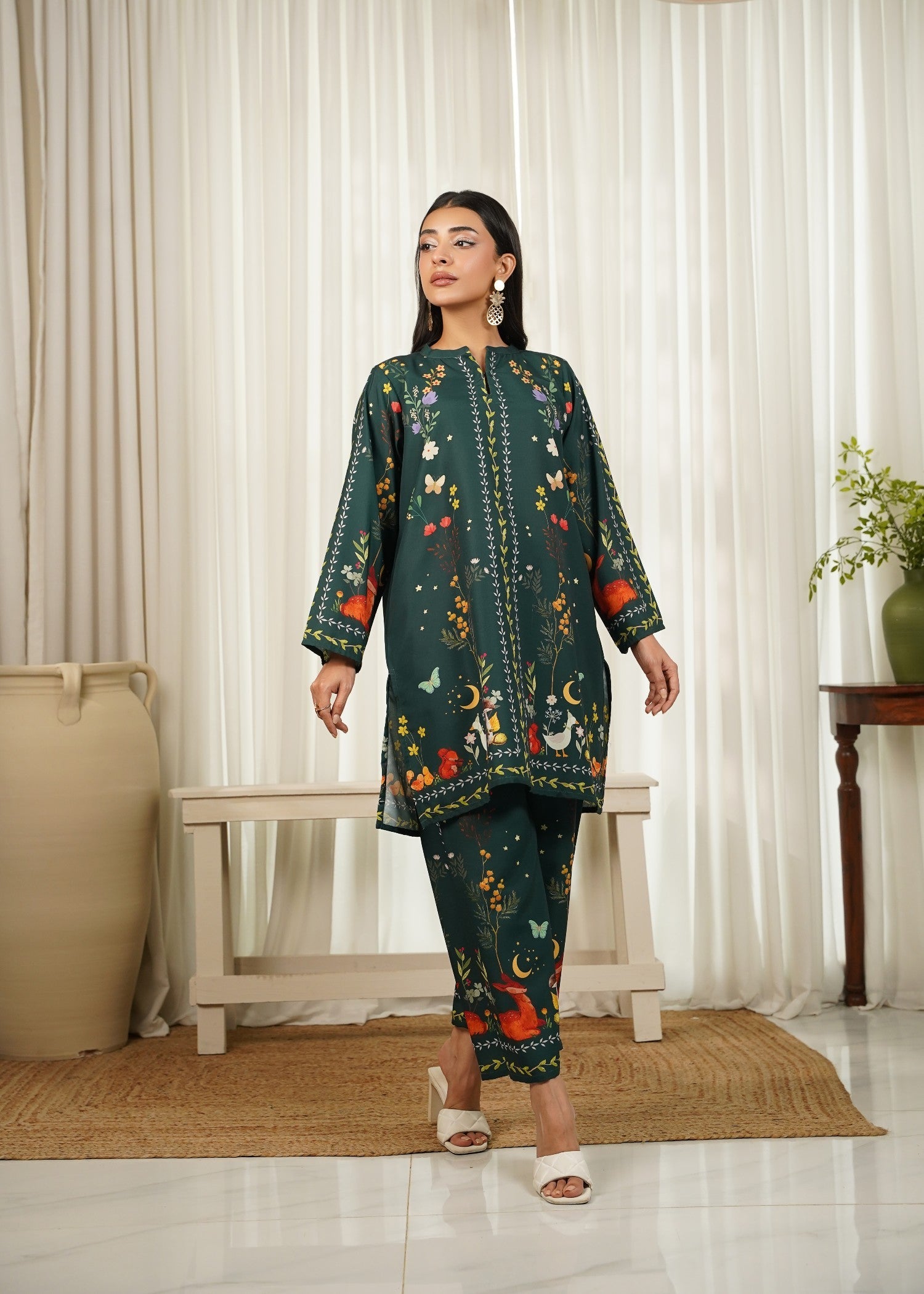 crepe Co Ord Sets in Green