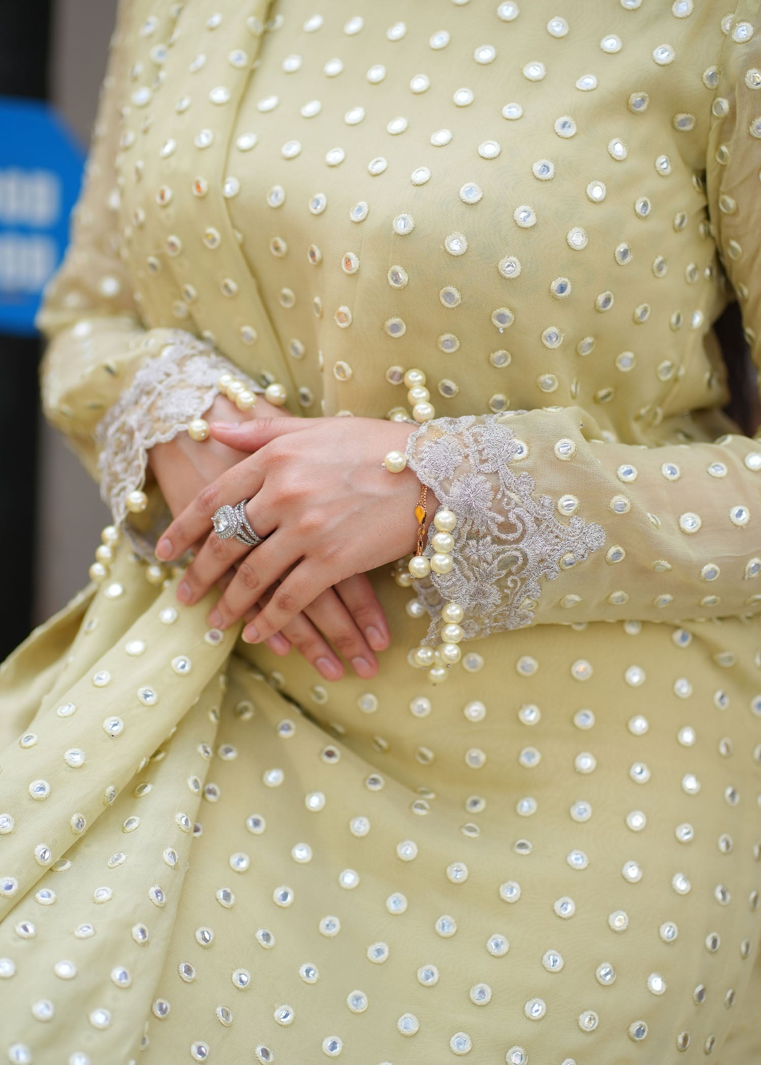 chikankari cotton Kurta Set in Key lime