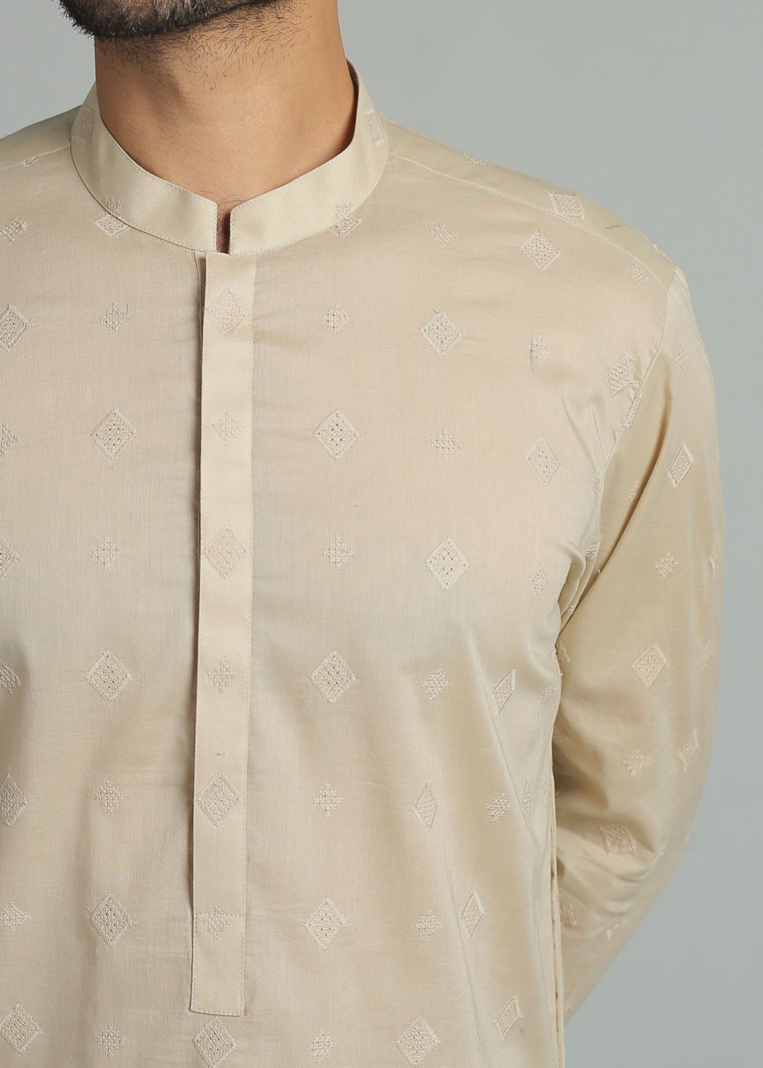 cotton Kurta in Beige