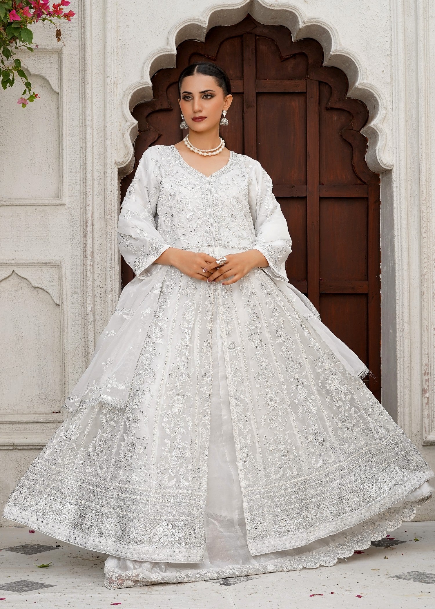 organza Maxi in White