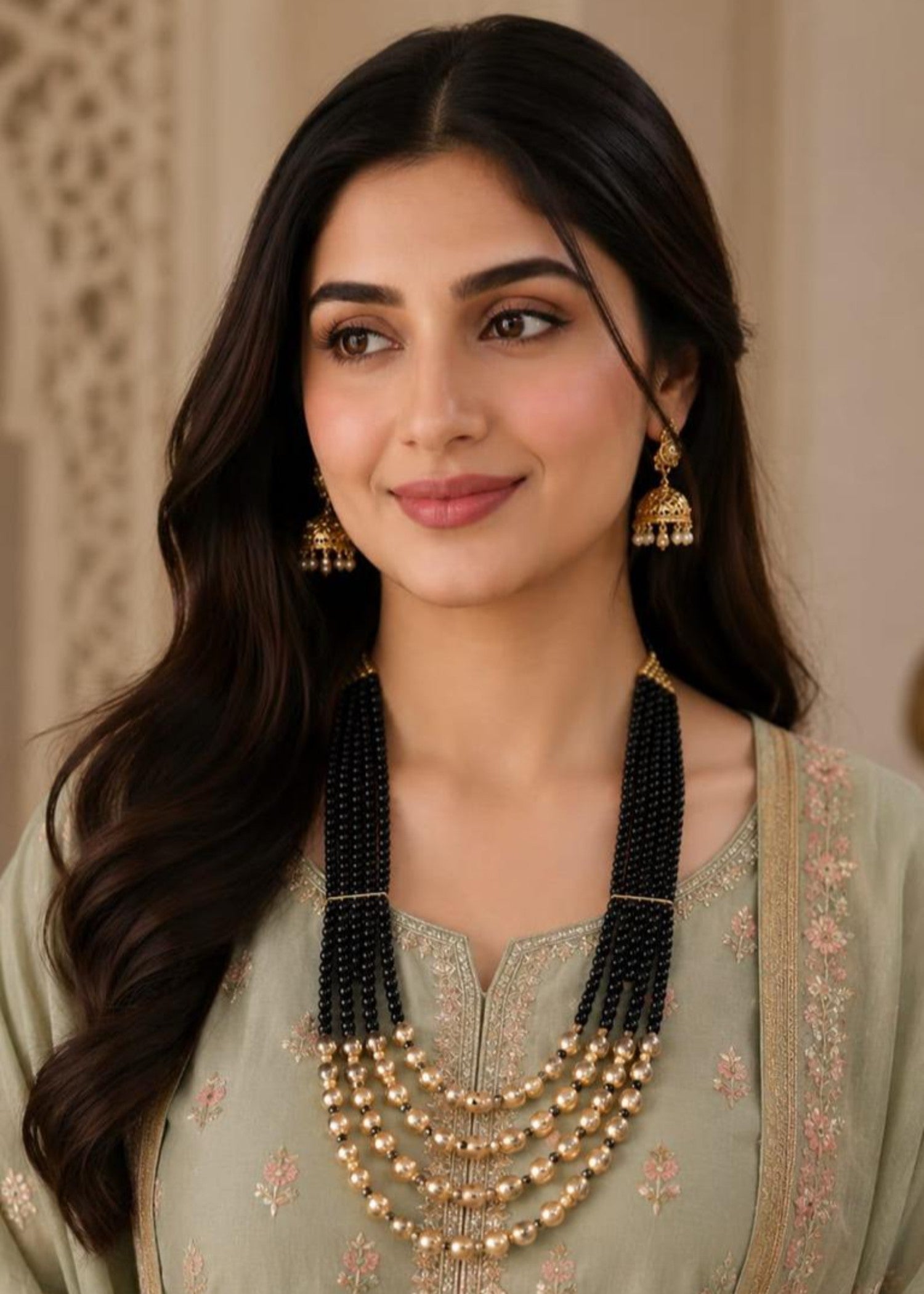 Necklace in Black, gold Color by - Trendy Women Necklace FDW5259