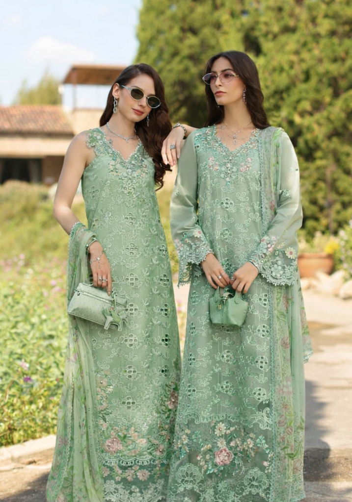 Luxury Eid Schiffli Laserkari Lawn – D7 - B - Florine