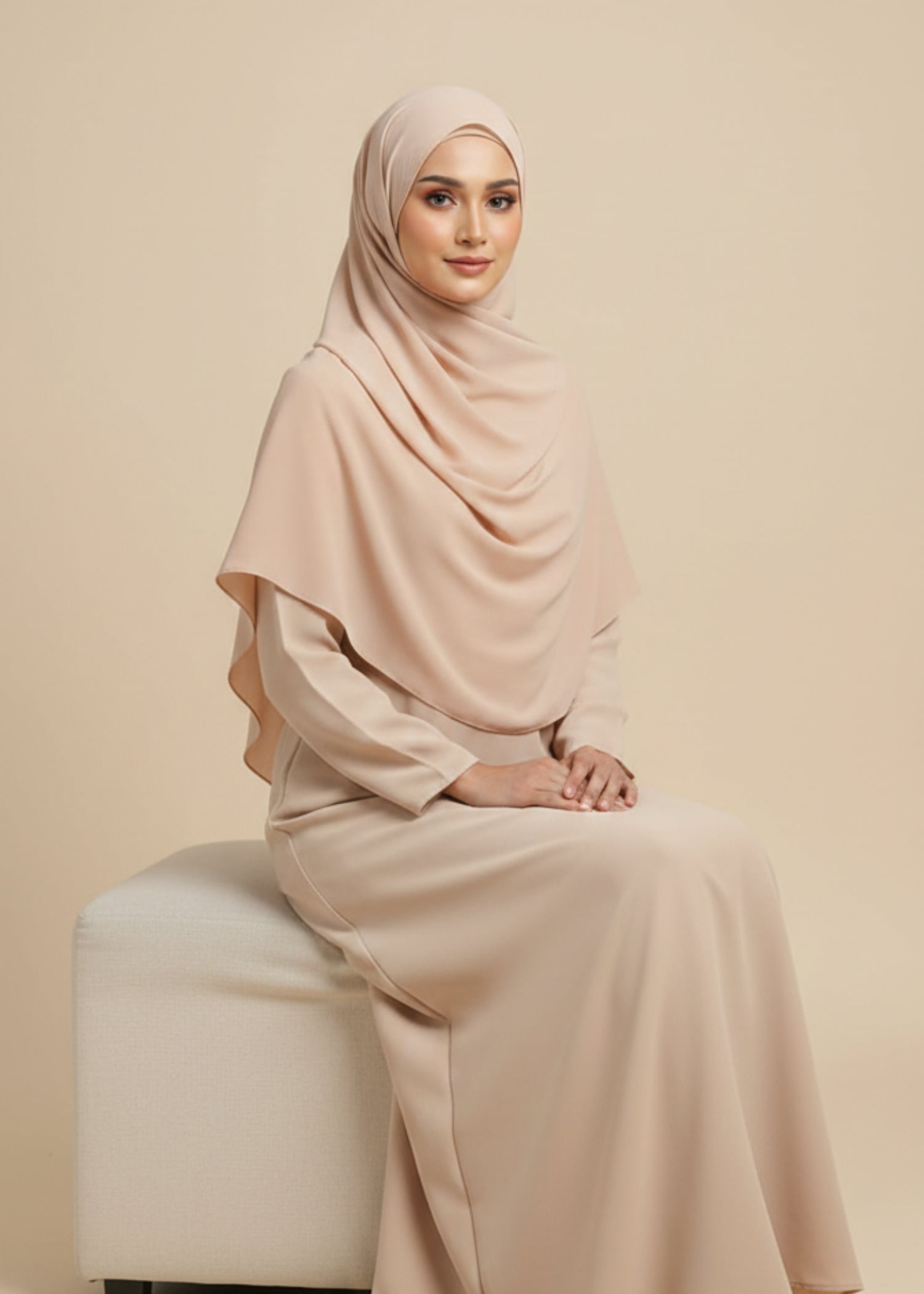 chiffon Hijab in Wheat