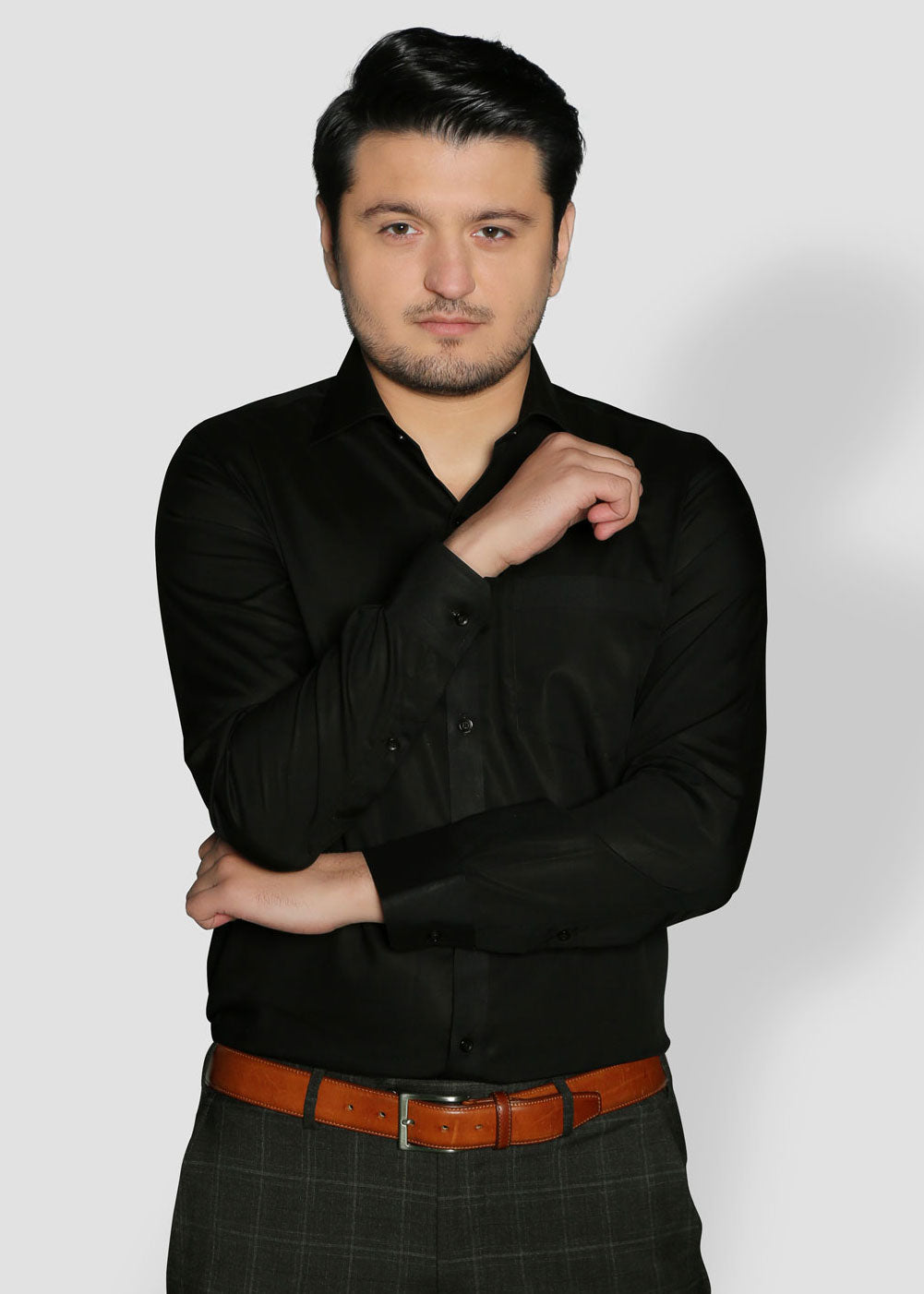 cotton Formal Shirt in Black