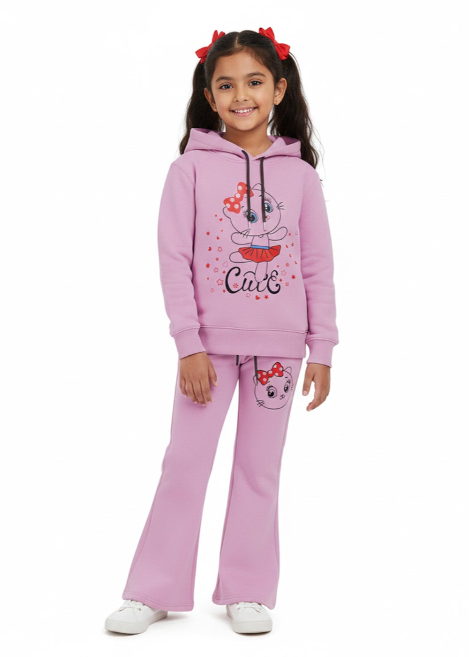 fleece Hoodie in Pink