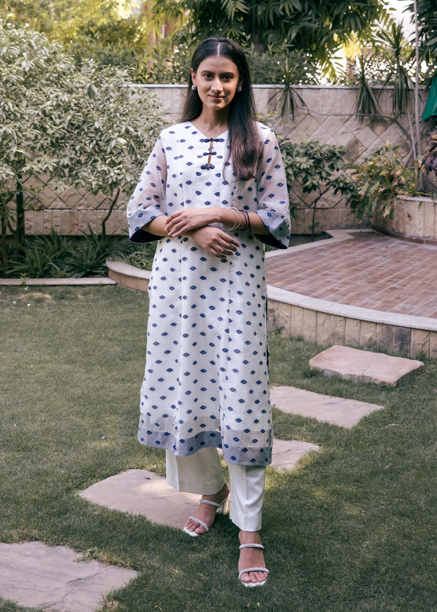 organza Kurti in White