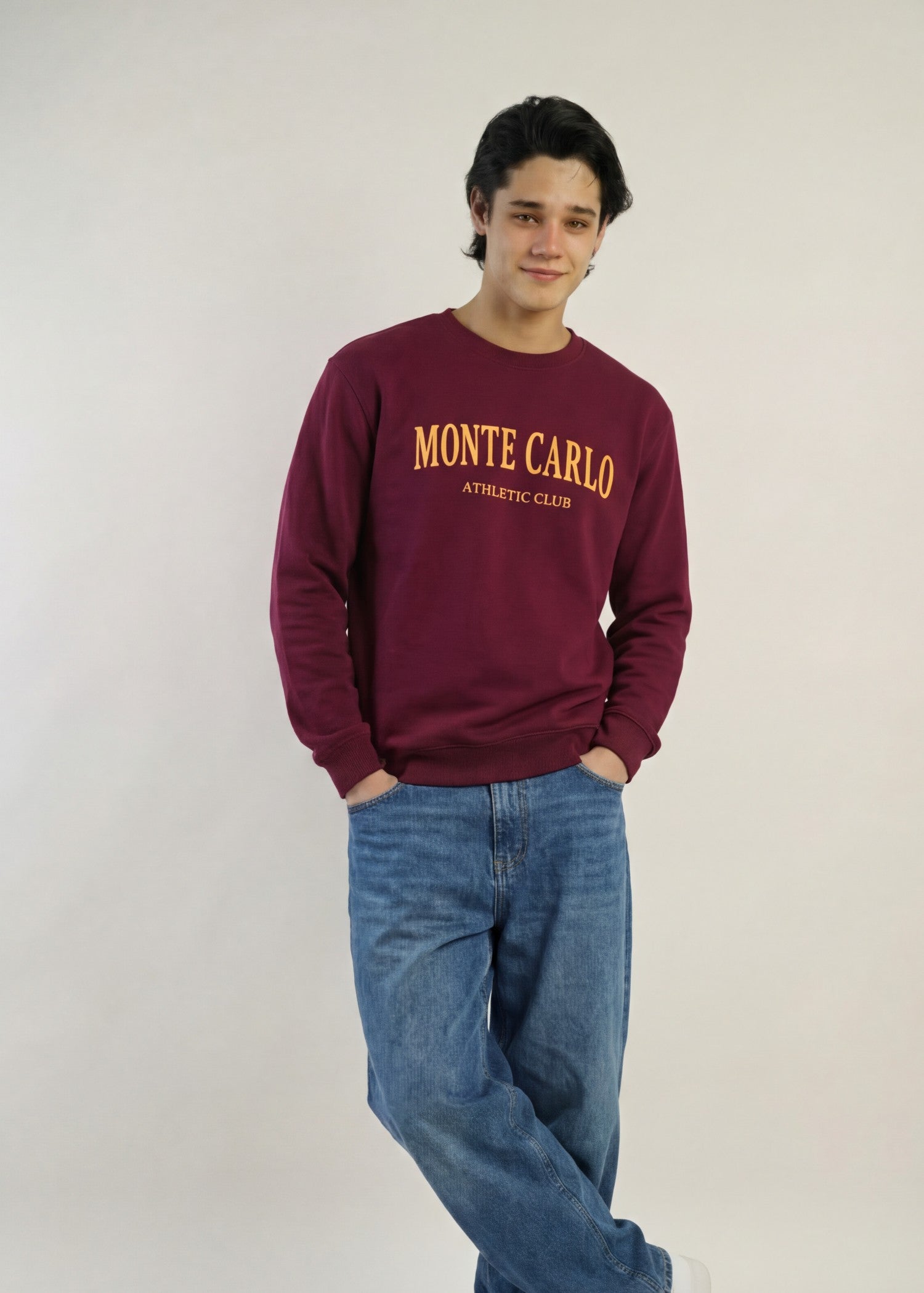 polycotton Sweatshirt in Blood red