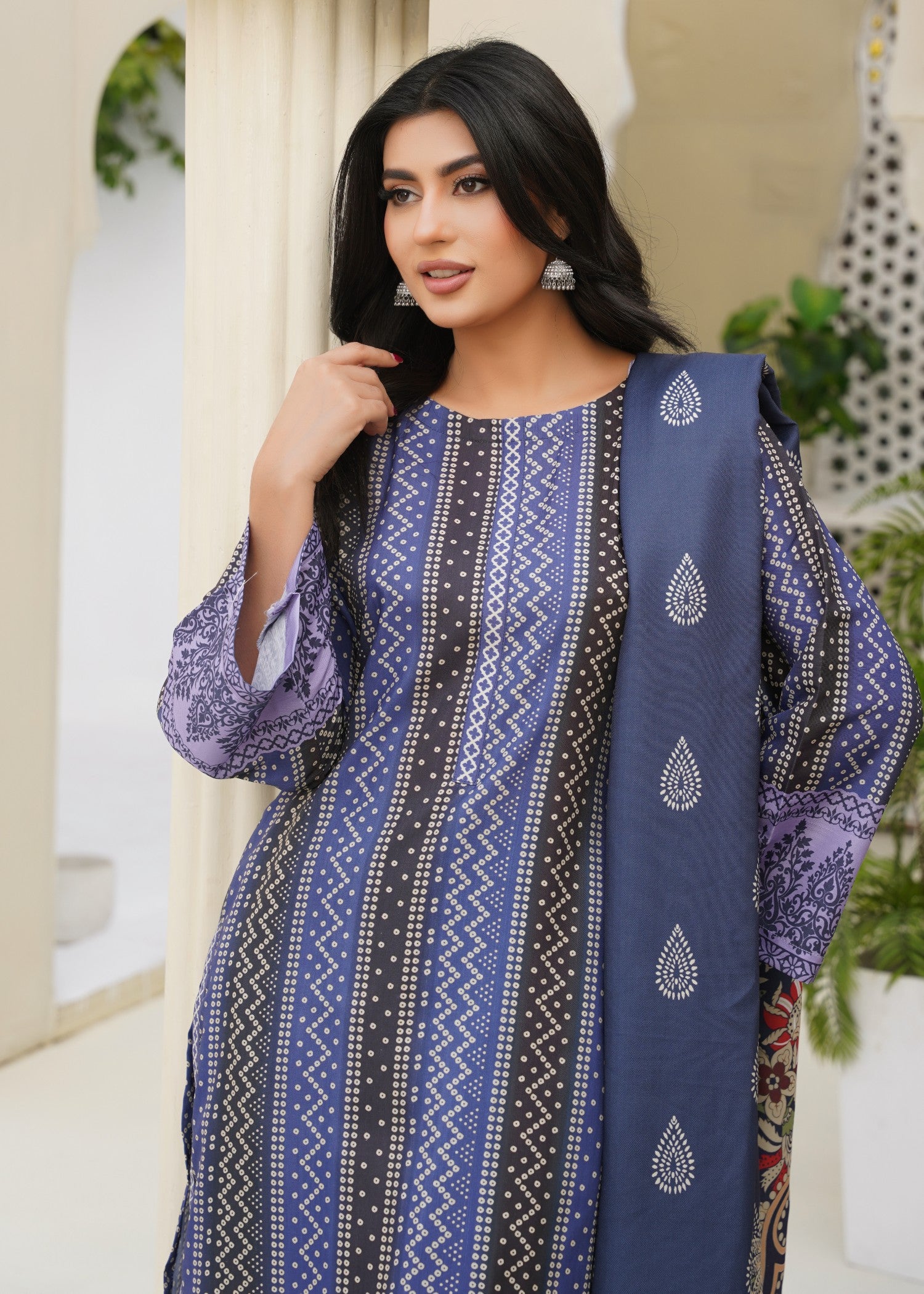 raw silk Kurta Set in Yale blue, twilight blue