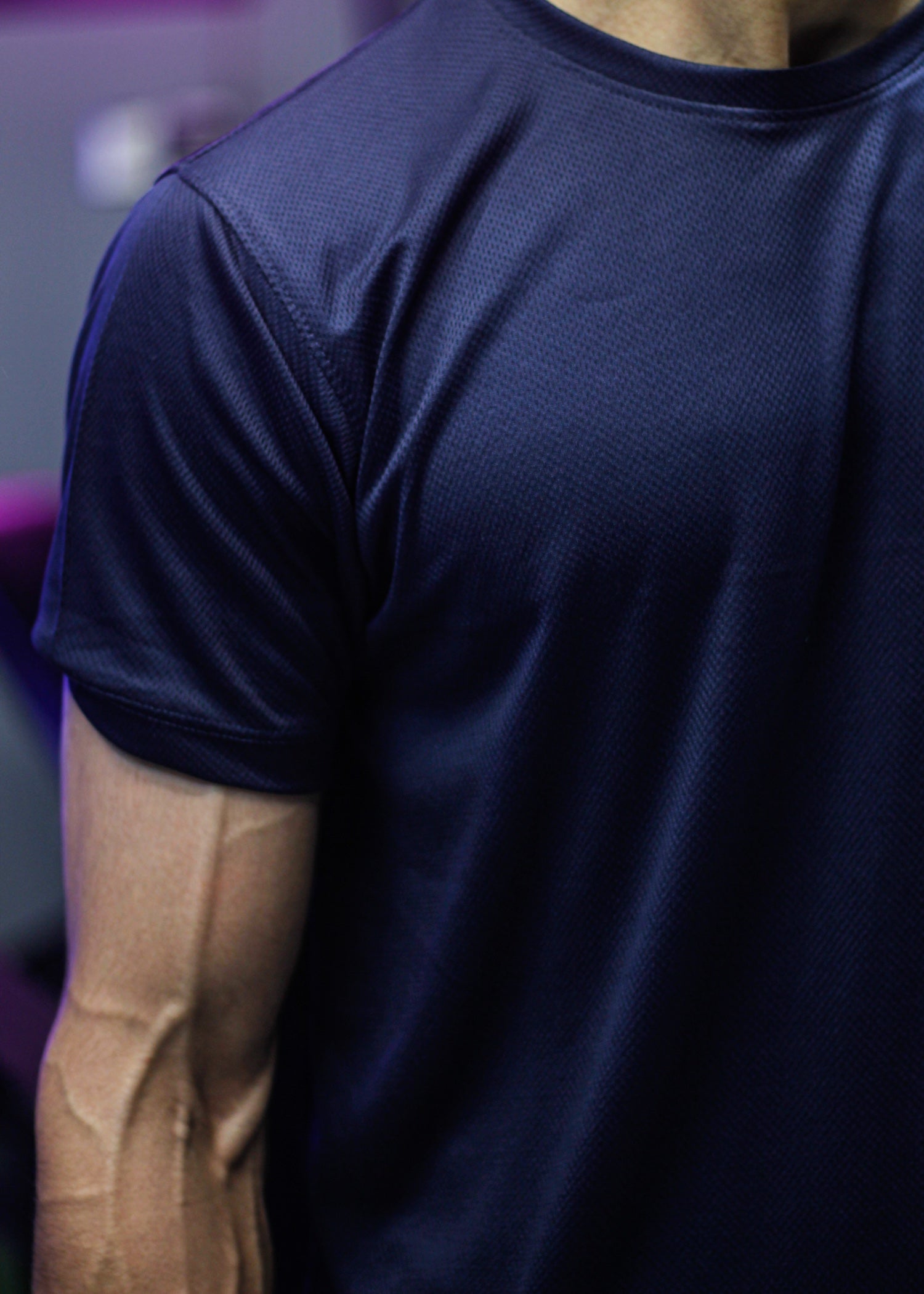 polyester T Shirt in Navy blue