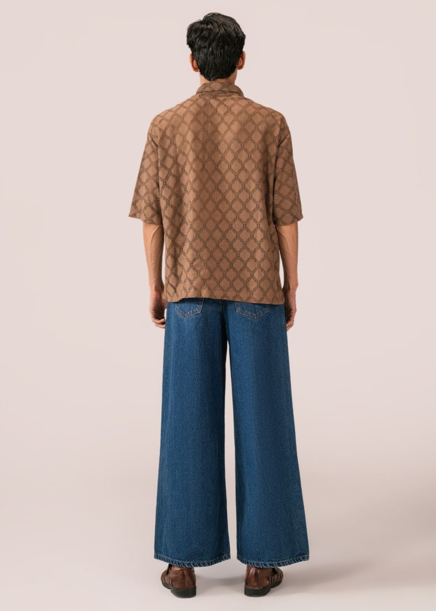 cotton Casual Shirt in Hazelwood brown