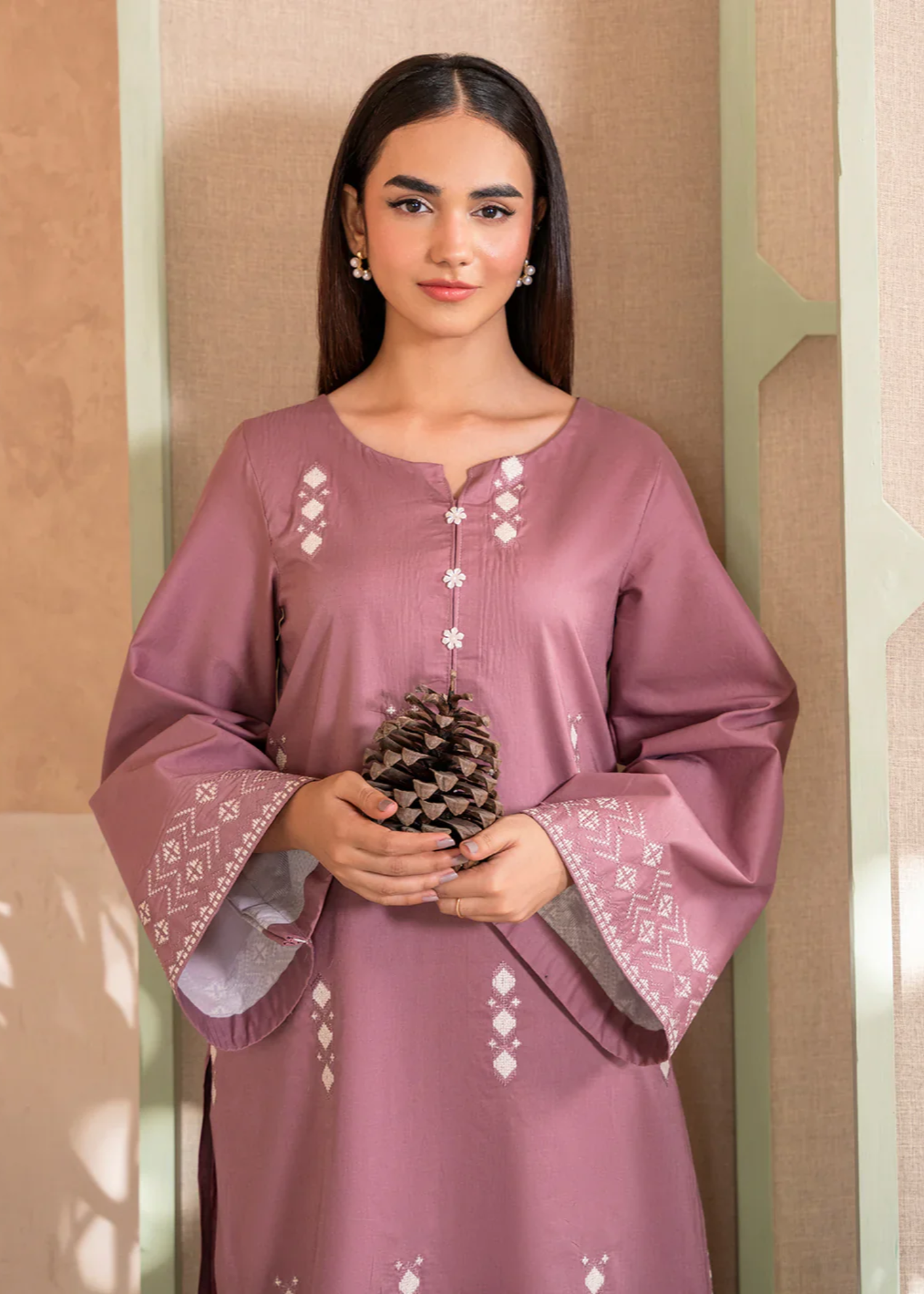 marina Kurta Set in Rose pink