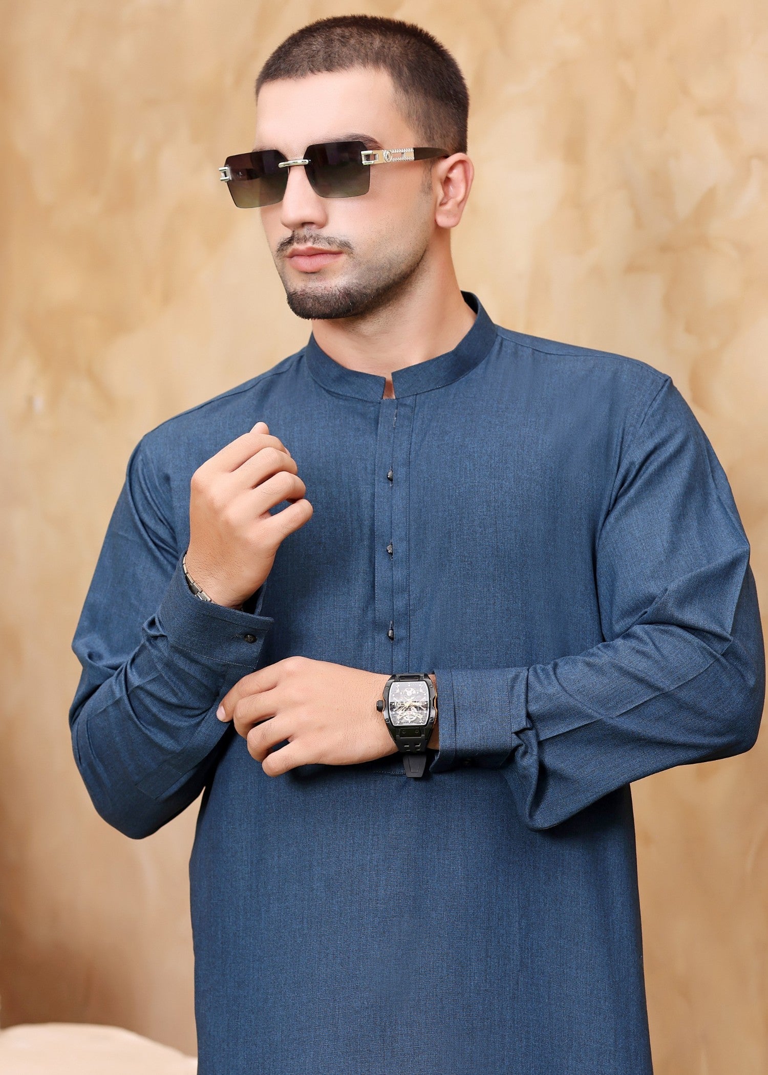 wash & wear Waistcoat in Blue