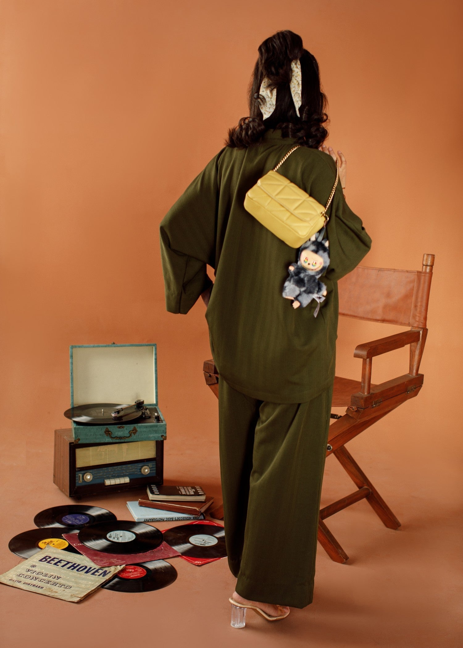 jersey knit Co Ord Sets in Olive green