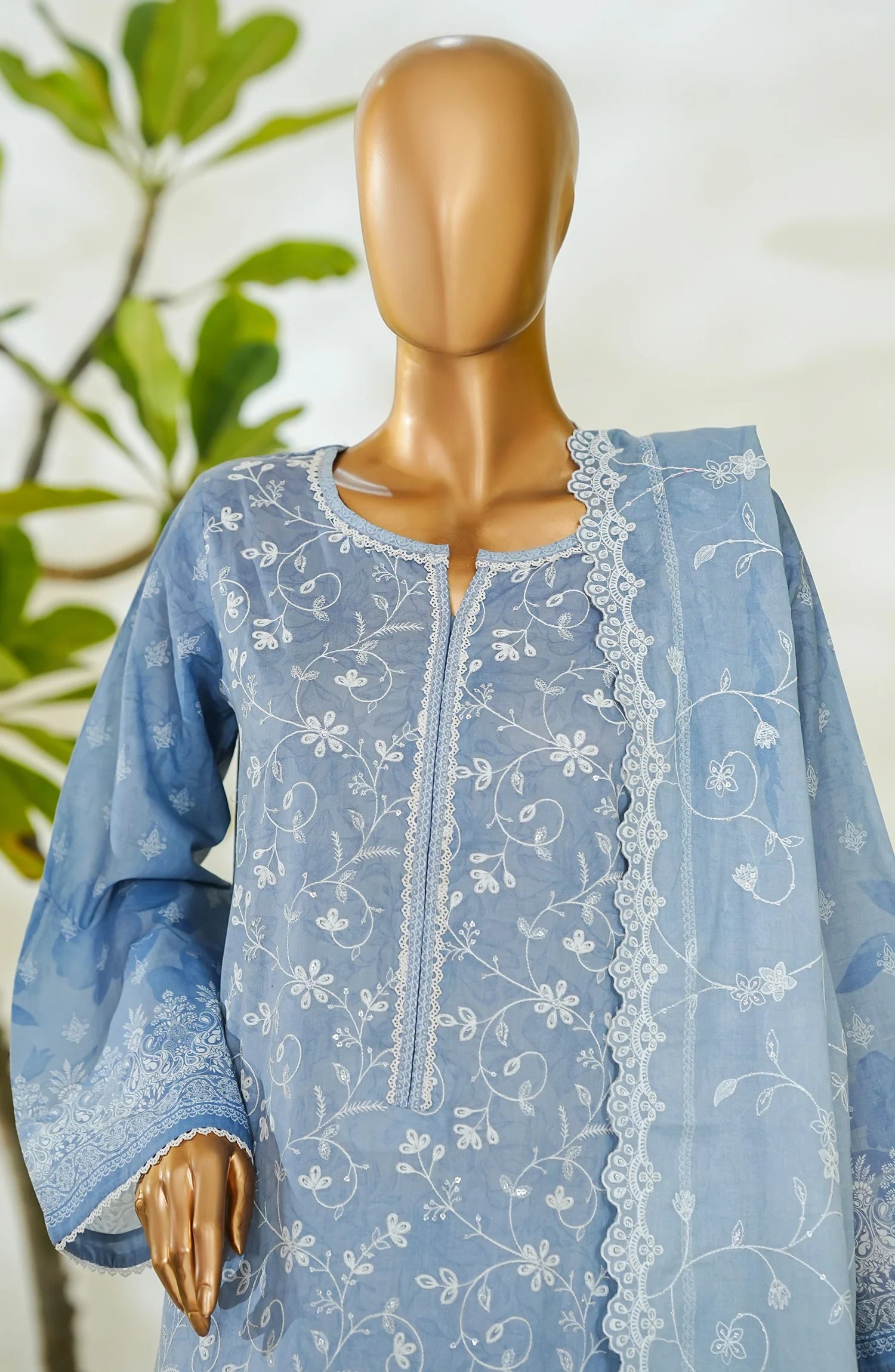 RTW White & White Embroidered Lawn – 5
