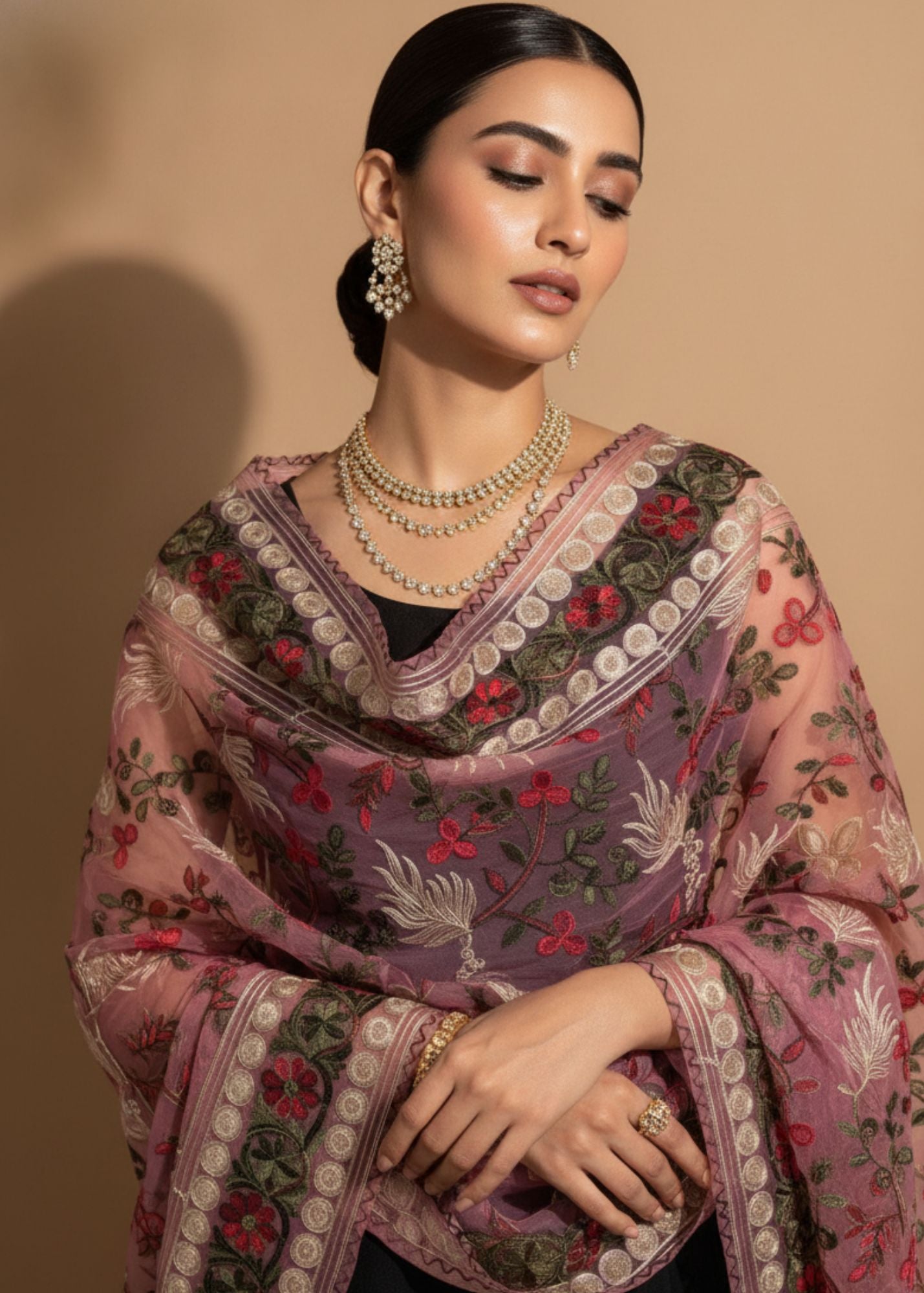 Dupatta in Multi Color by - Trendy Women Dupatta OHL3198
