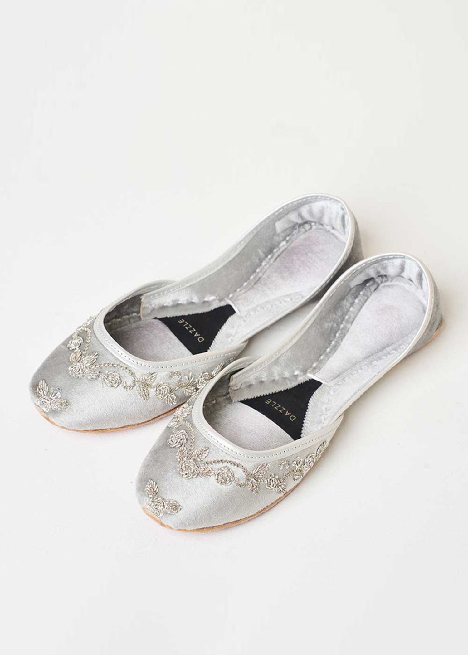 Khussa in Grey by - High Quality Women Khussa LSU9058