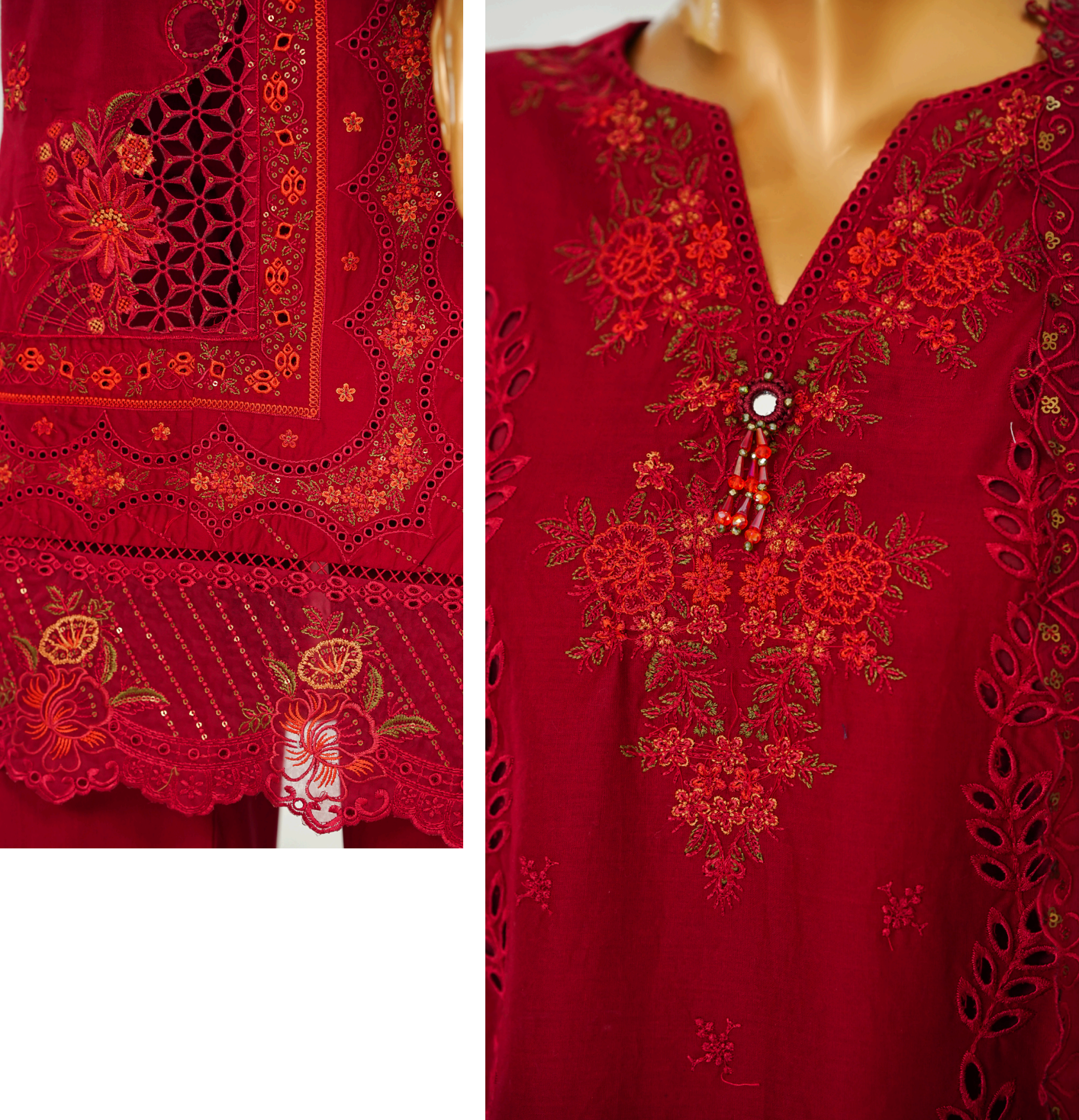 Stitched Luxury Lawn D- 2