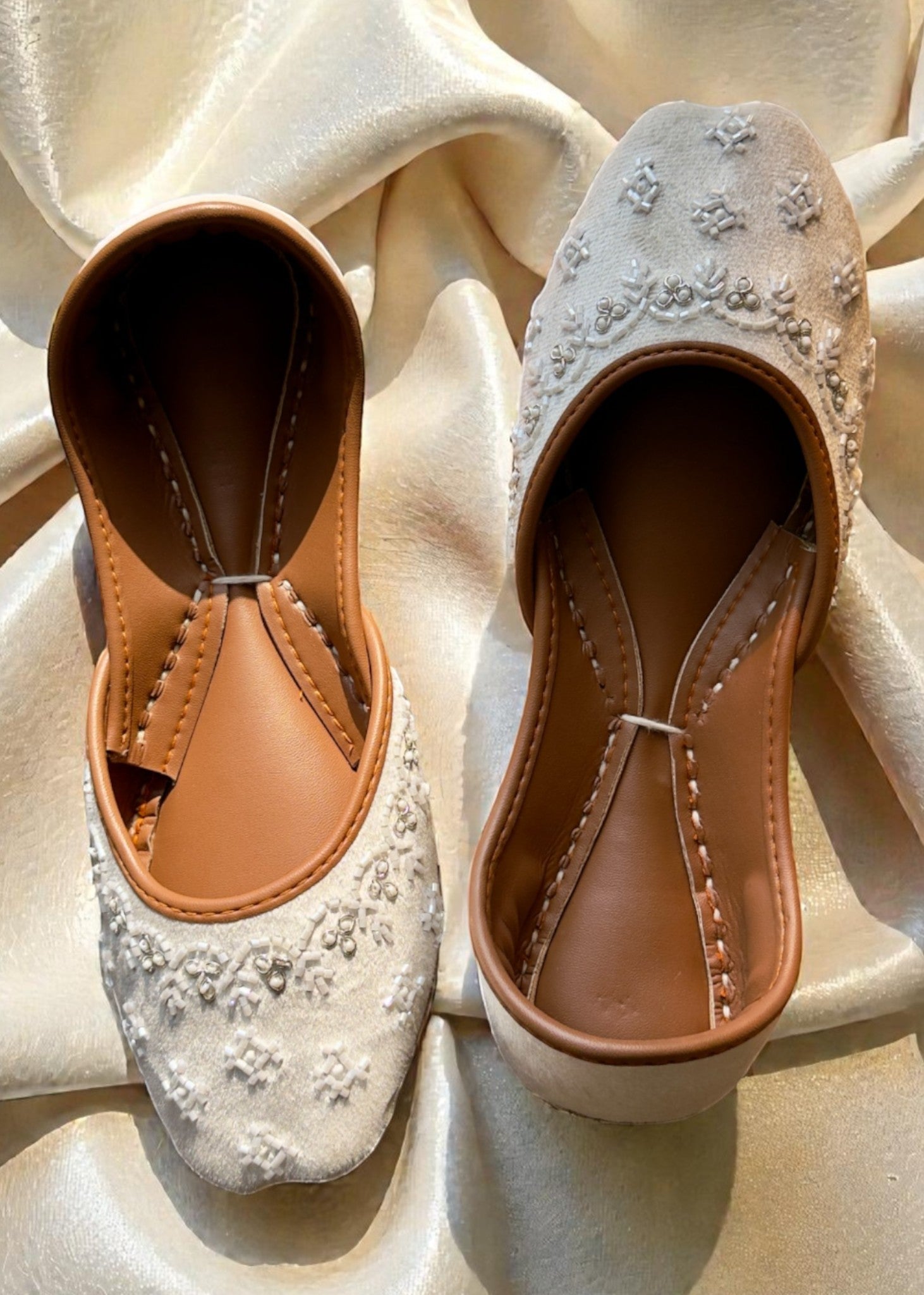 Khussa in Ivory by - High Quality Women Khussa SKV7979