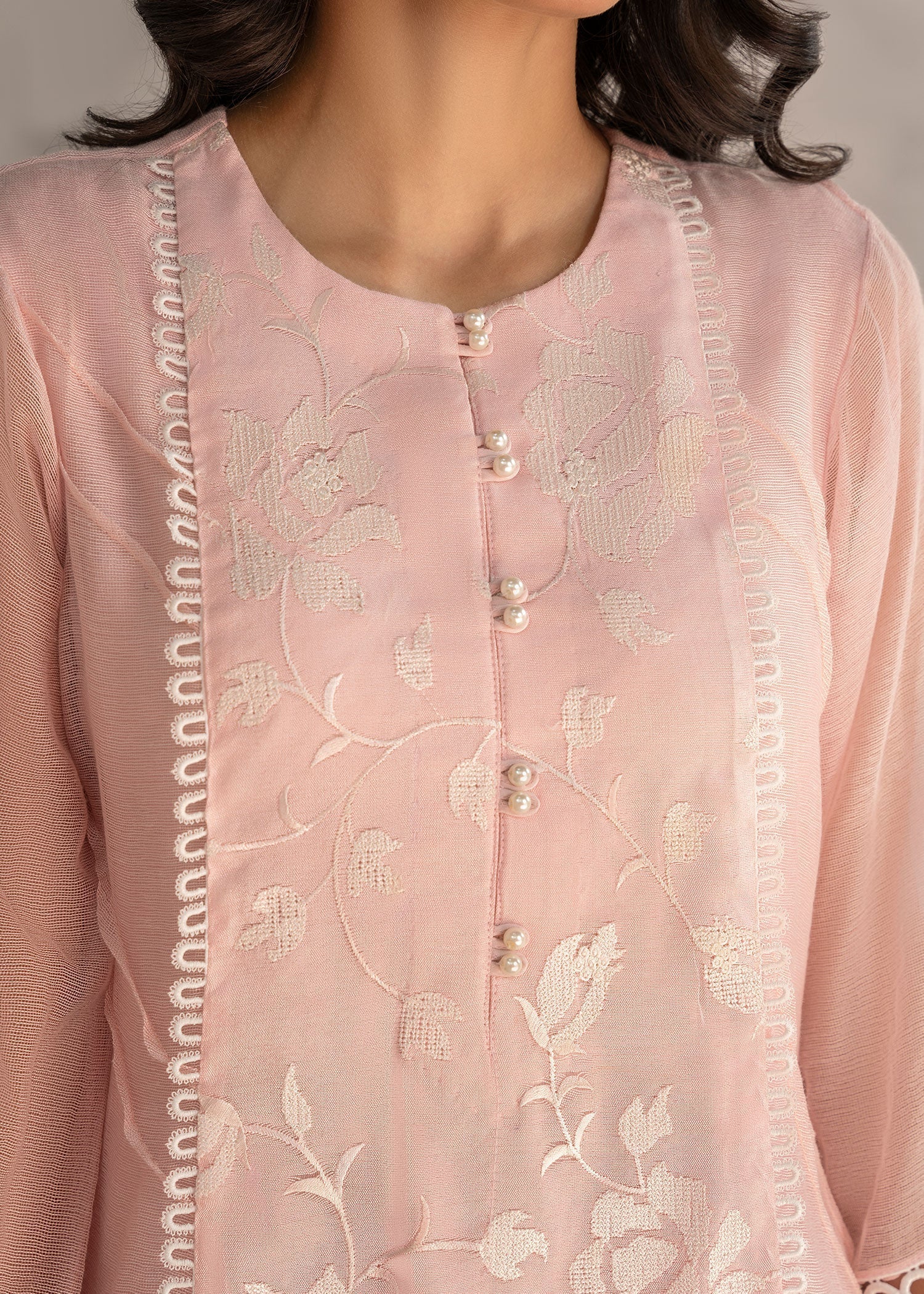 cotton Kurta Set in Baby pink
