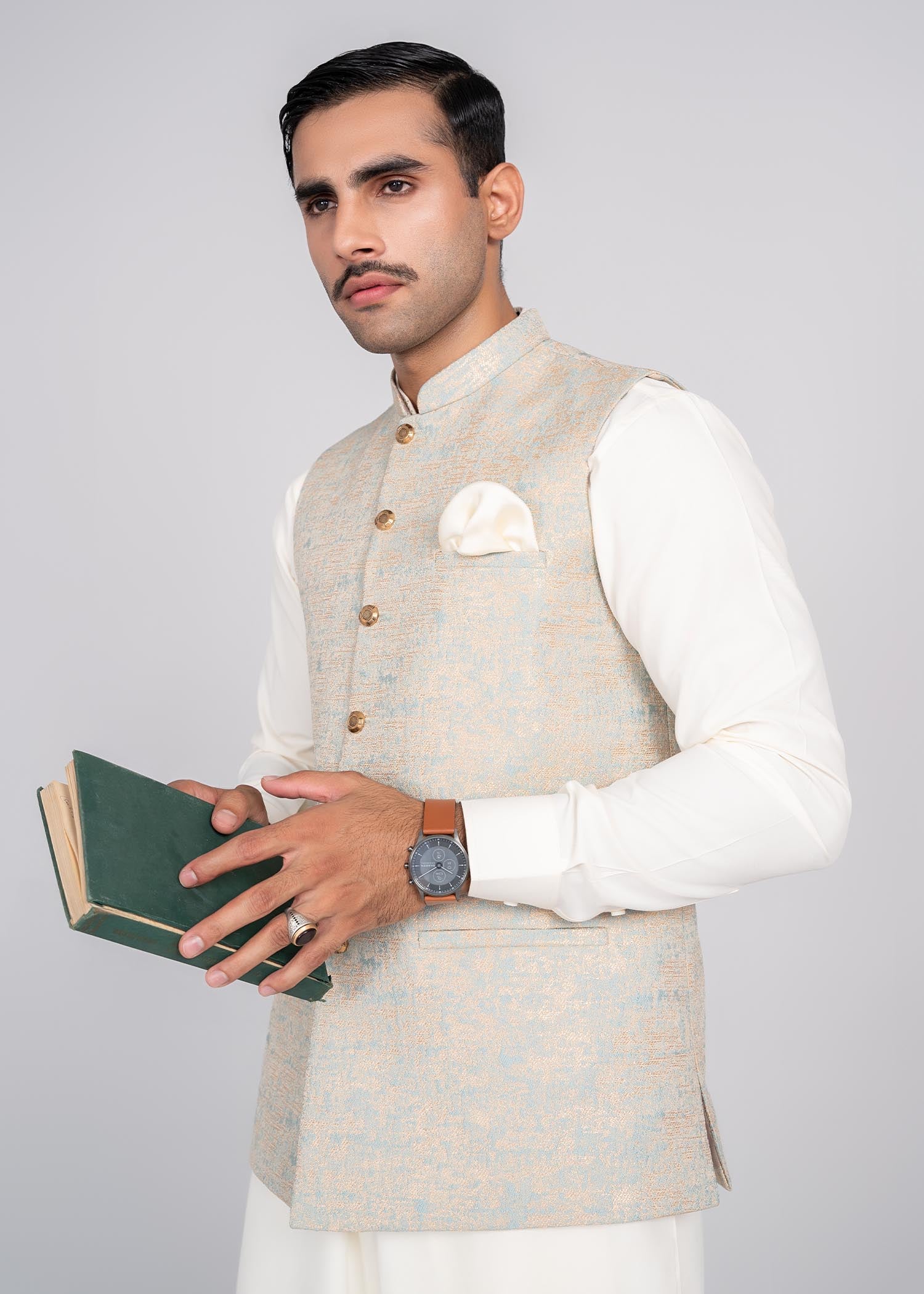viscose Waistcoat in Multi