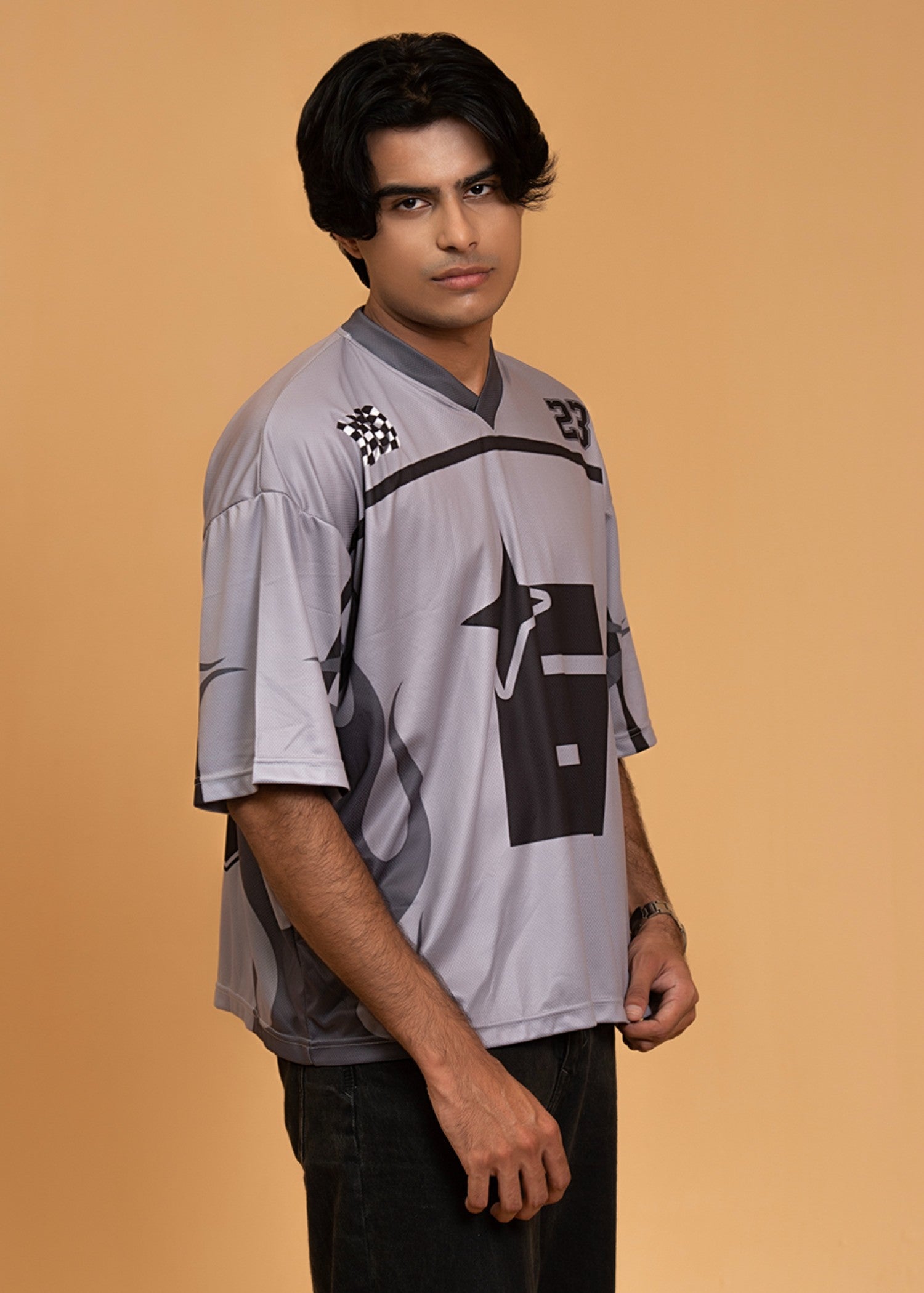 polyester T Shirt in Grey