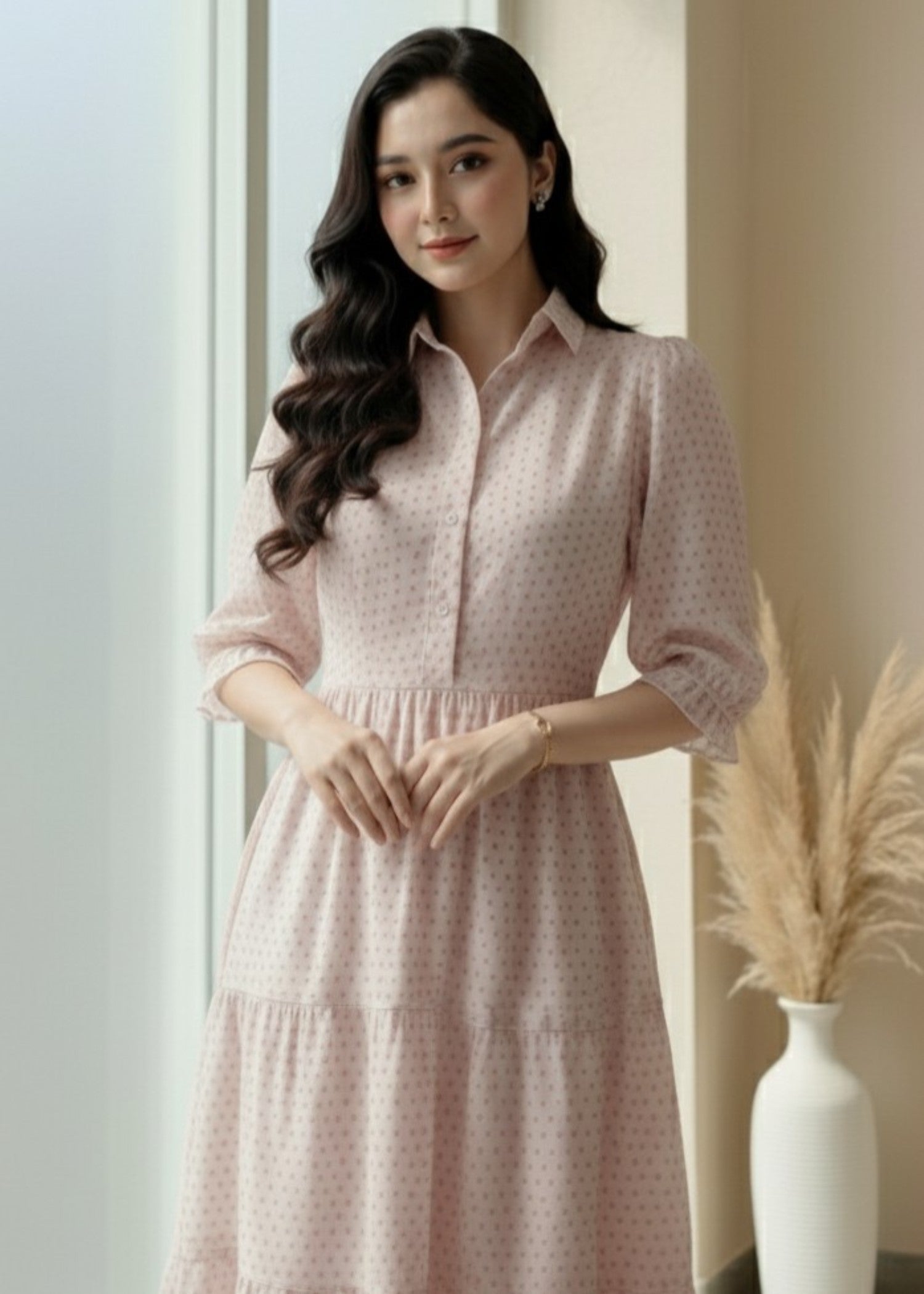 cotton Dress in Cream