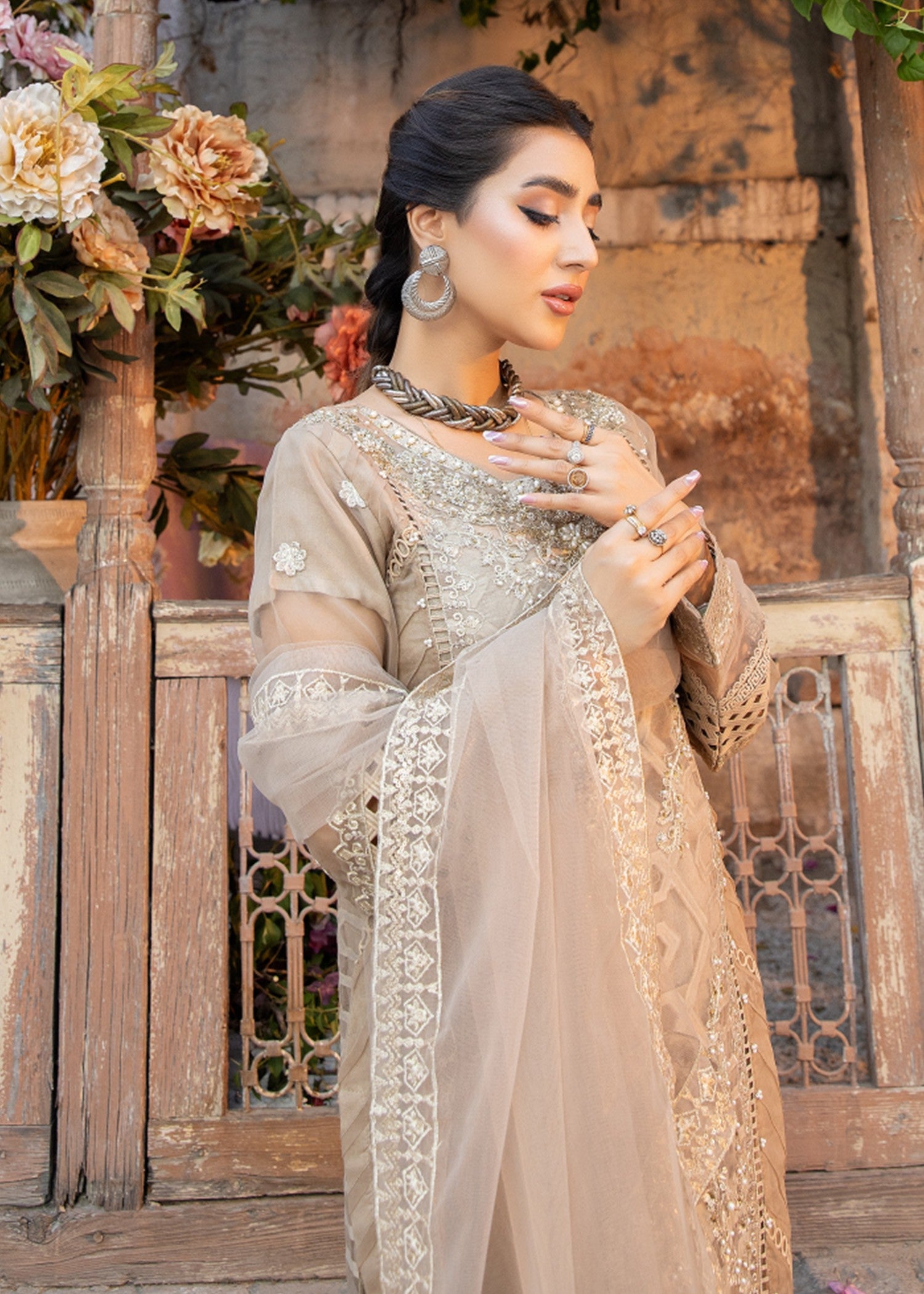 karandi Kurta Set in Brown