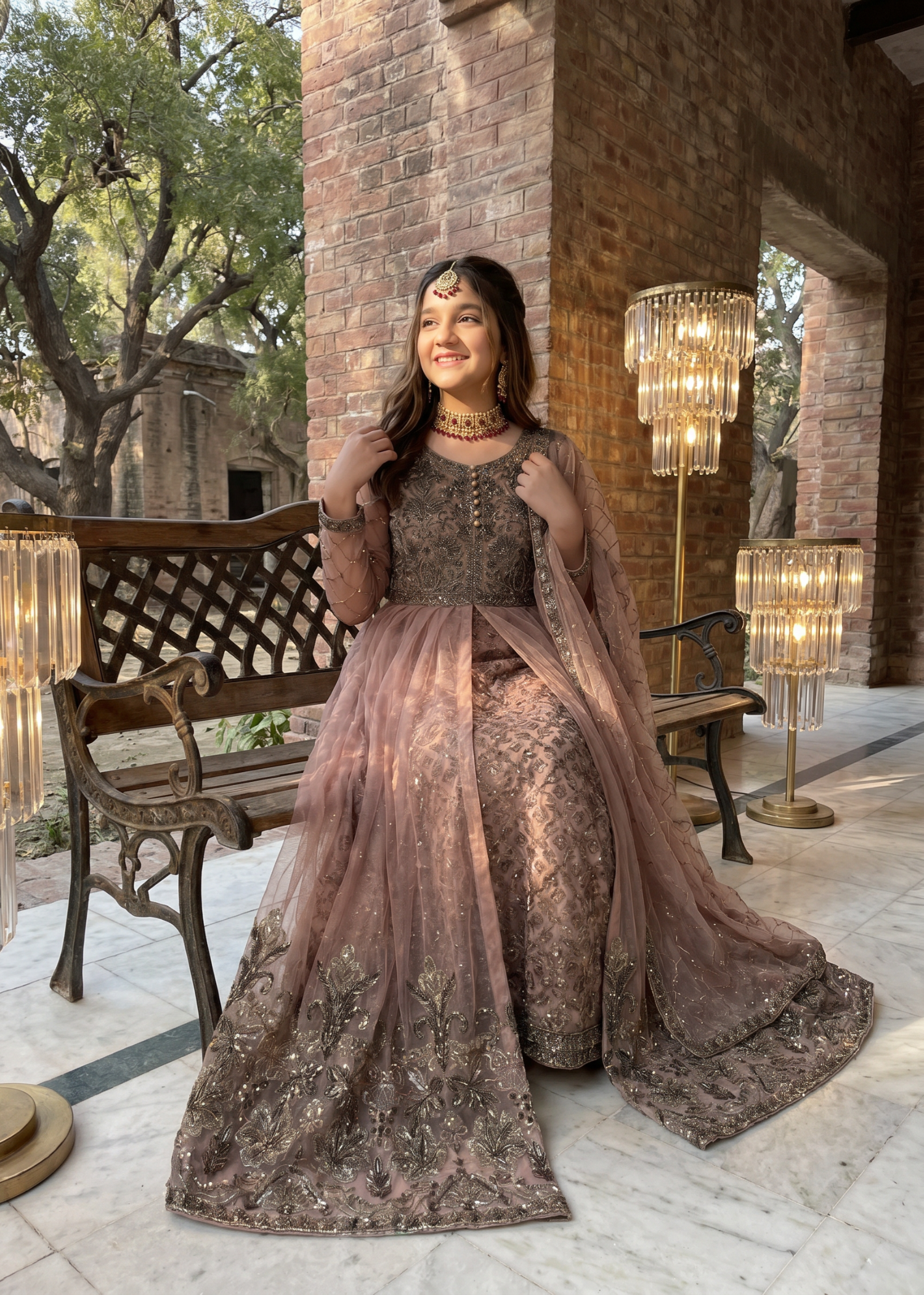 net Pishwas in Earth brown