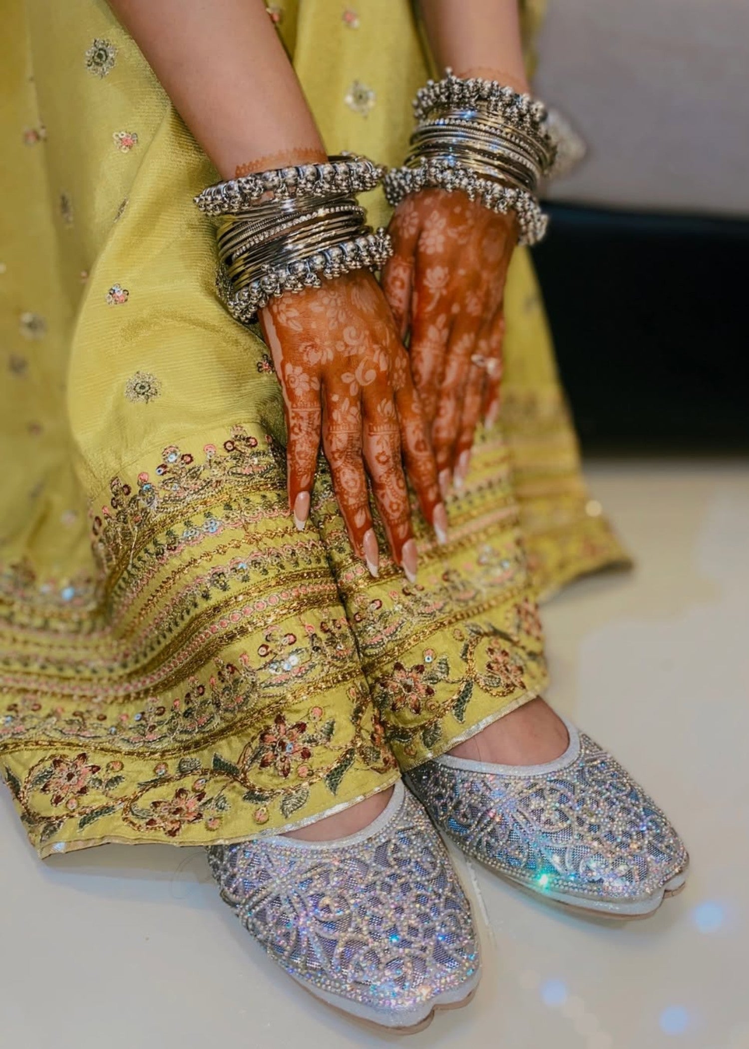 silk Kurta Set in Yellow