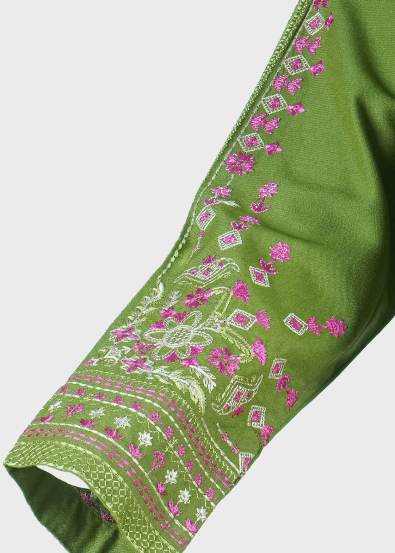 dhanak Kurta Set in Olive green