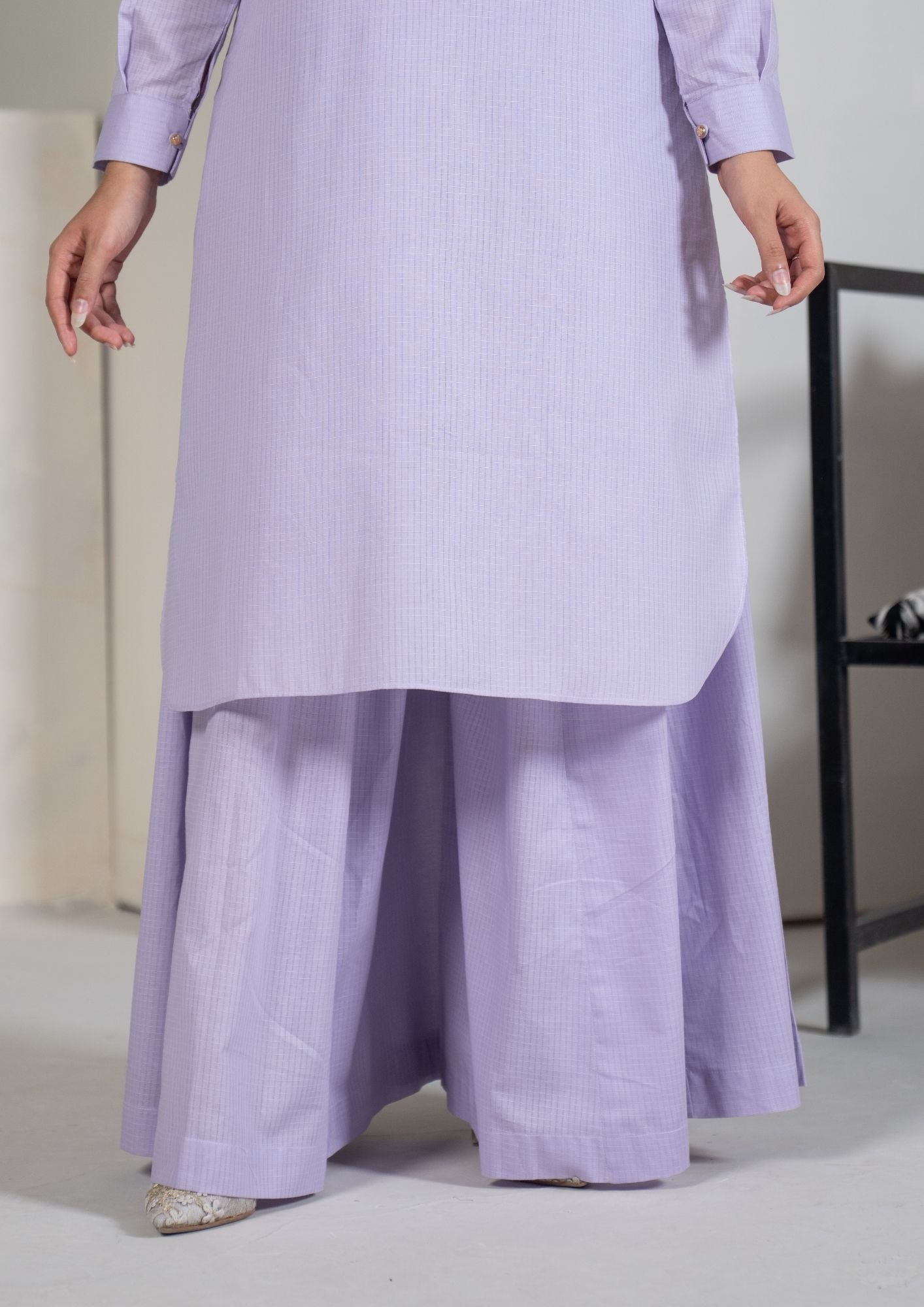 lawn cotton Co Ord Sets in Lilac
