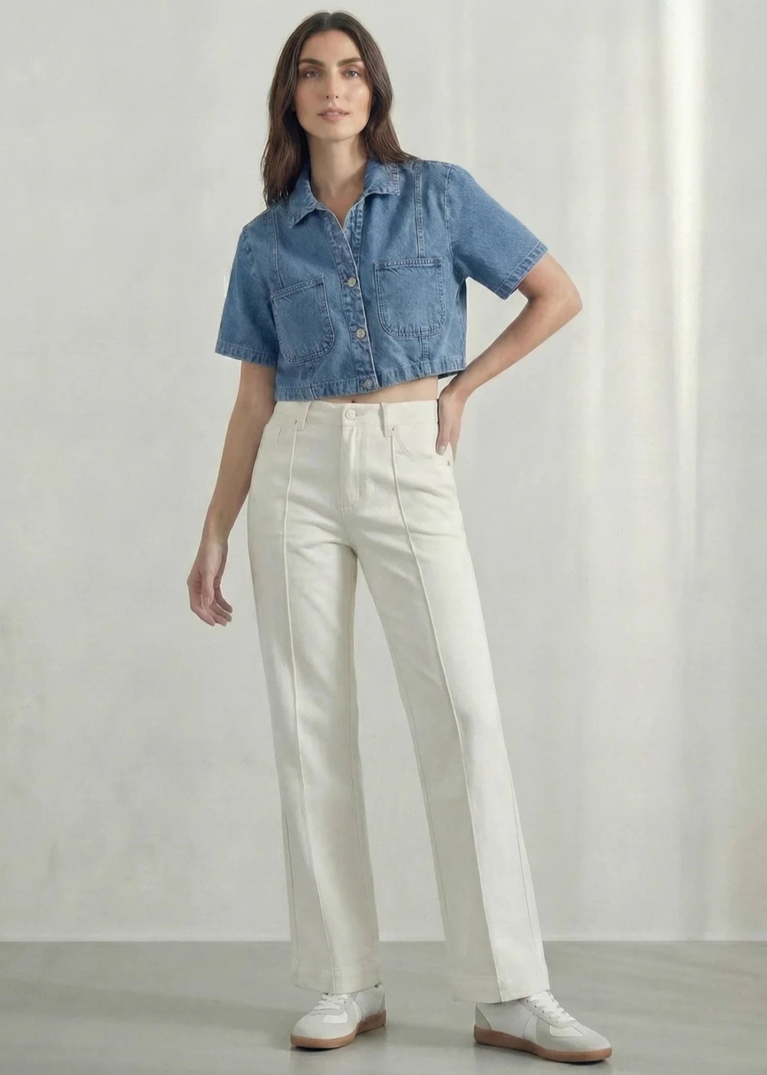 denim Top in Denim