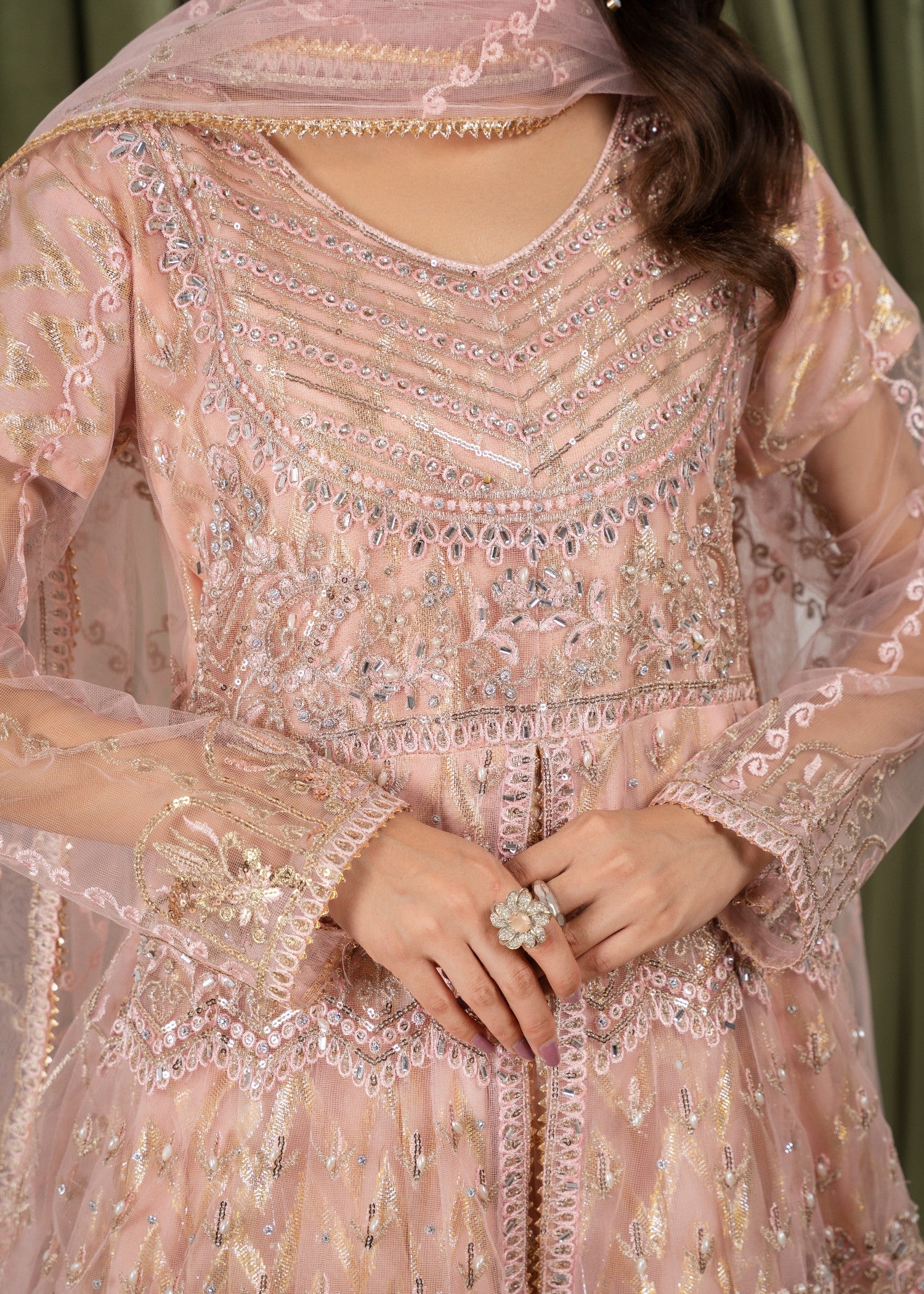 net Maxi in Peach orange