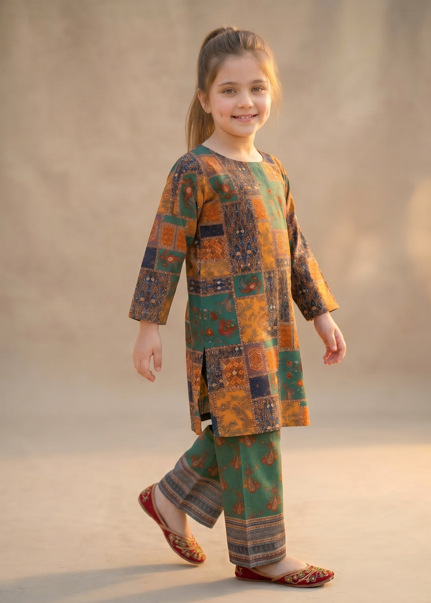 poly grip Kurta Set in Army green, mint green, bottle green