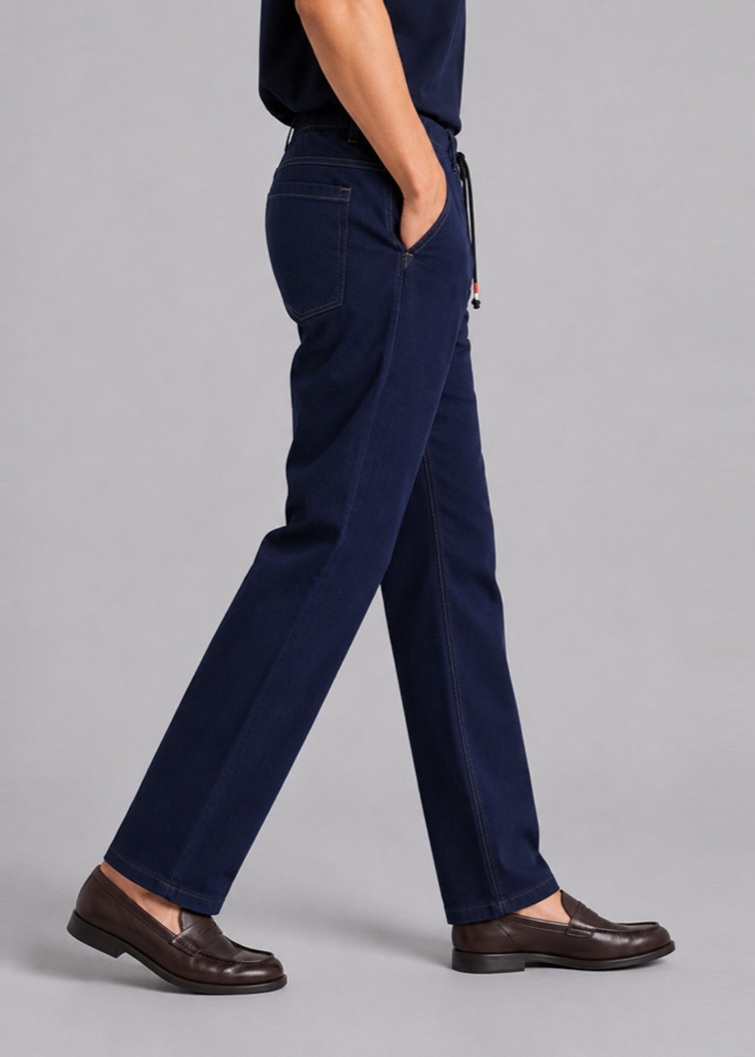 polycotton Trousers in Sapphire blue