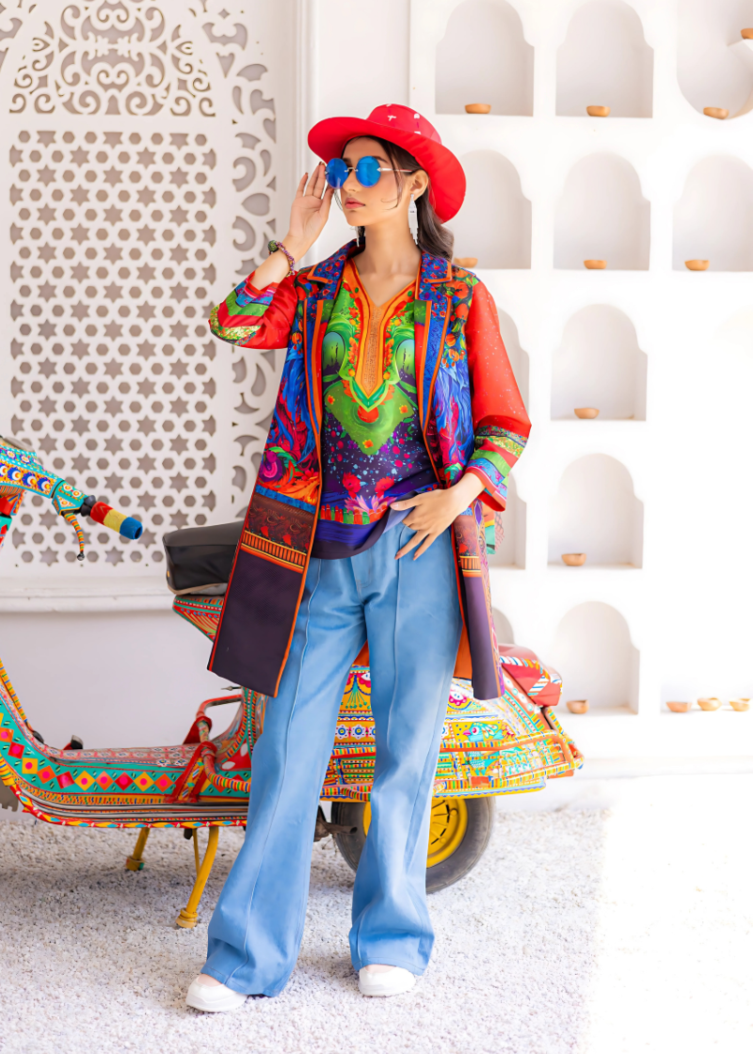 lawn Gown in Multi