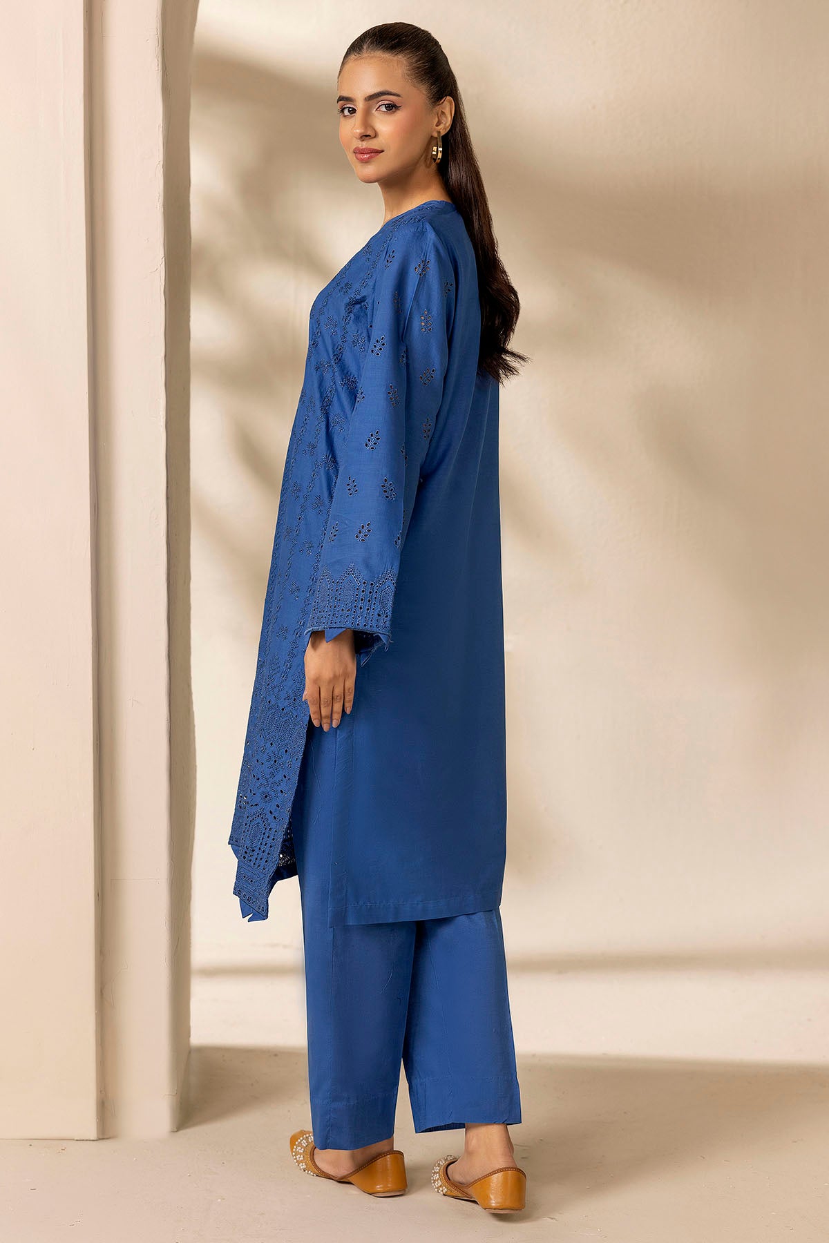 cambric Kurti in Blue