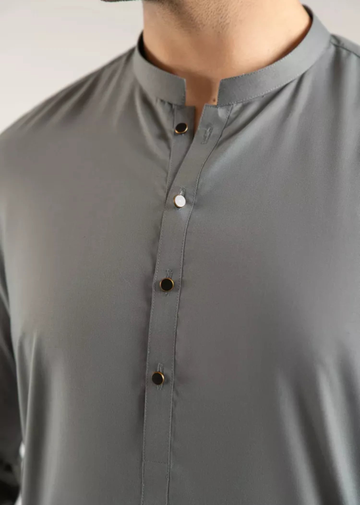 wash & wear Shalwar Kameez in Smoke grey