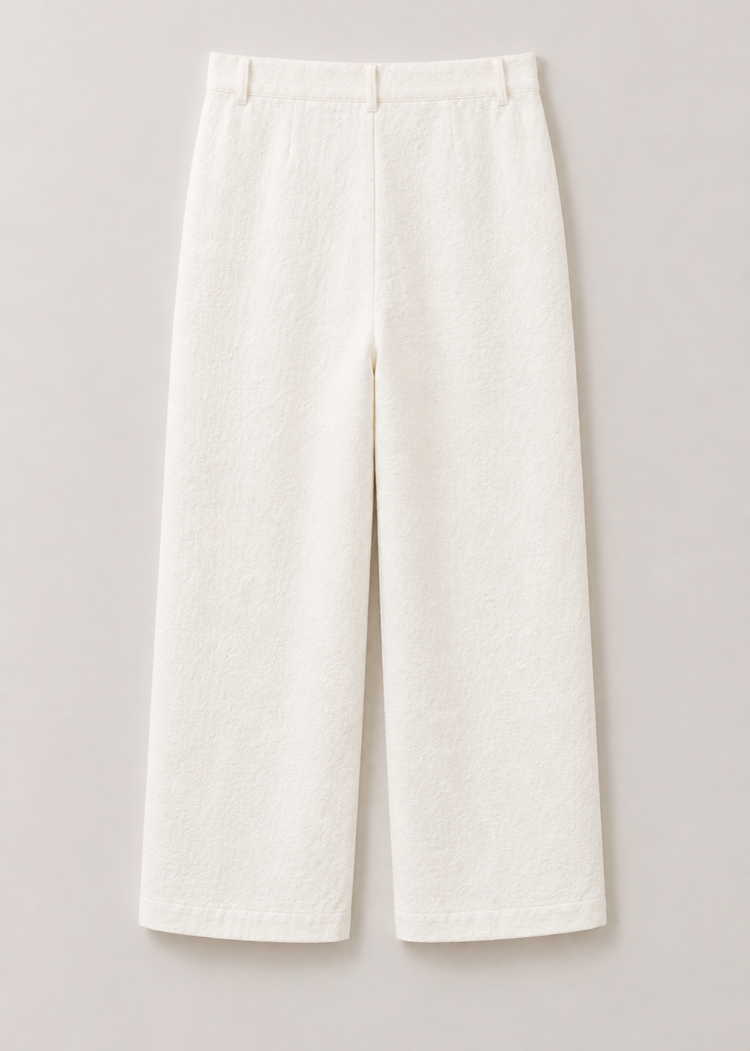 poly viscose Pants in Off-white
