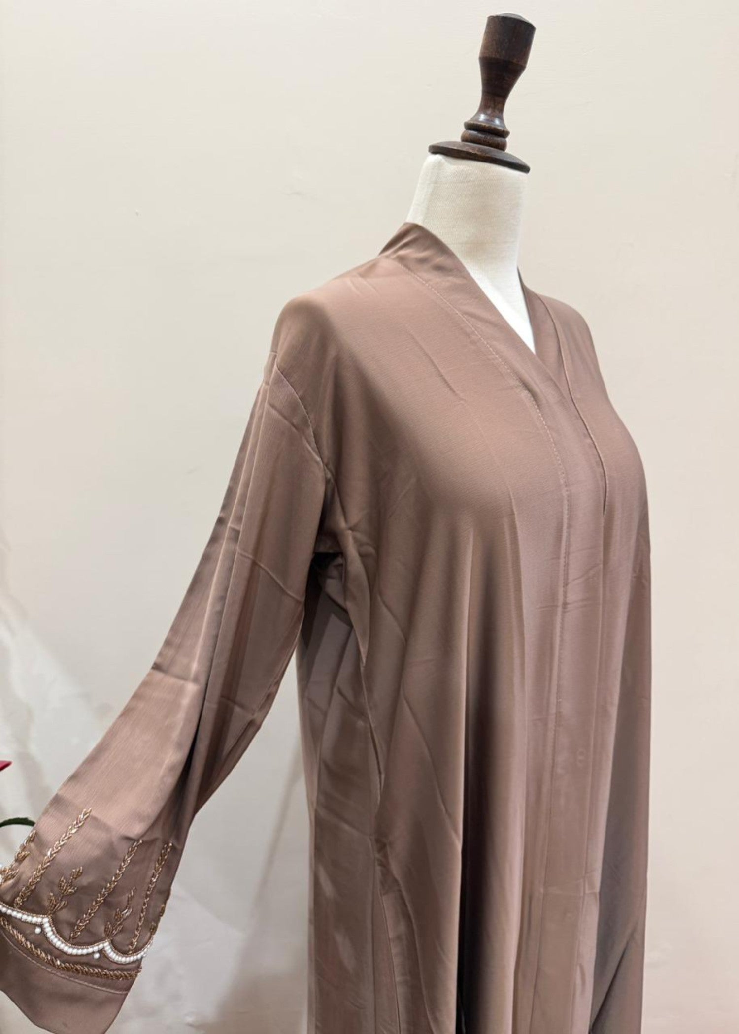 nidha Abaya in Tan brown