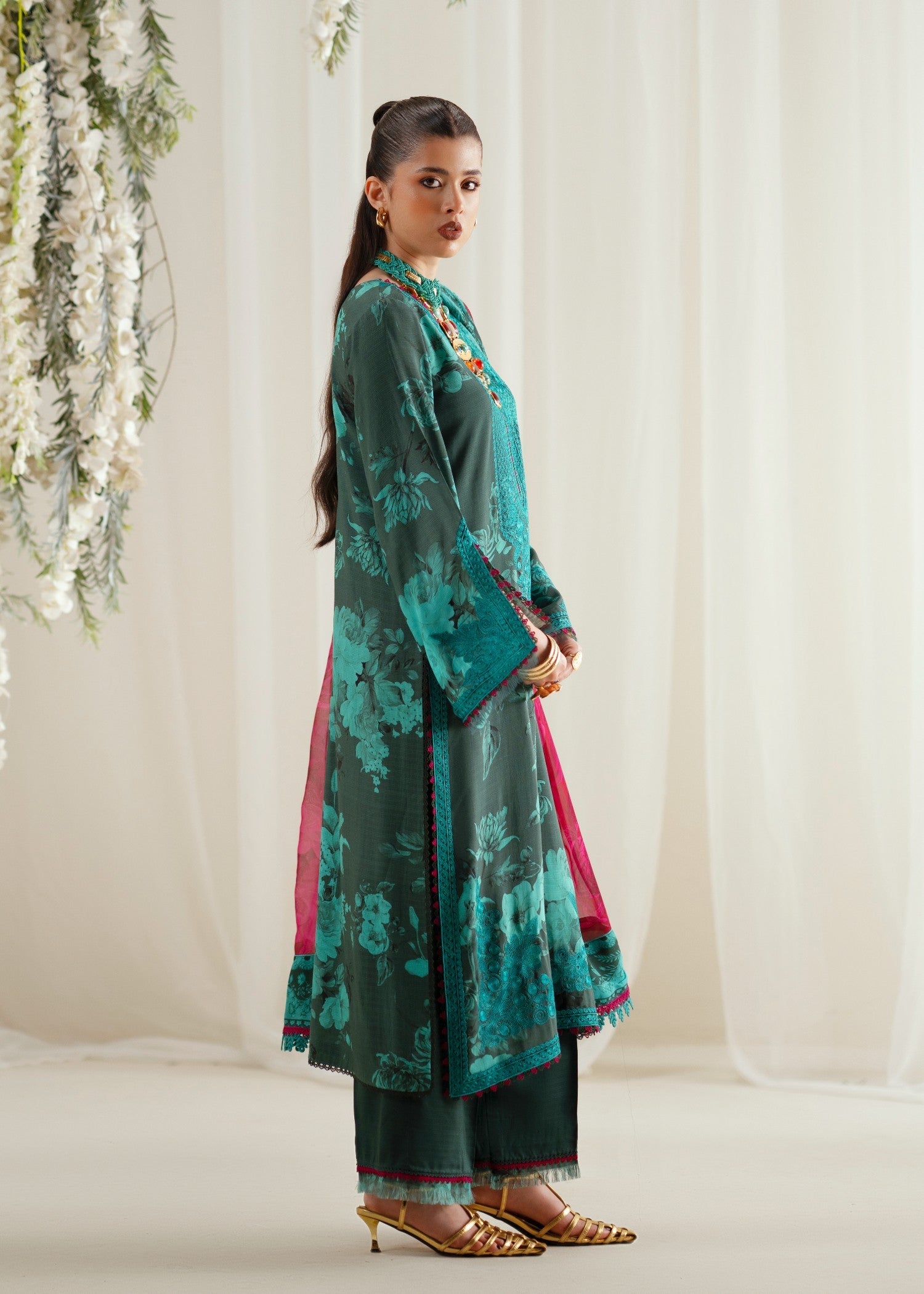 viscose Unstitched in Dark green
