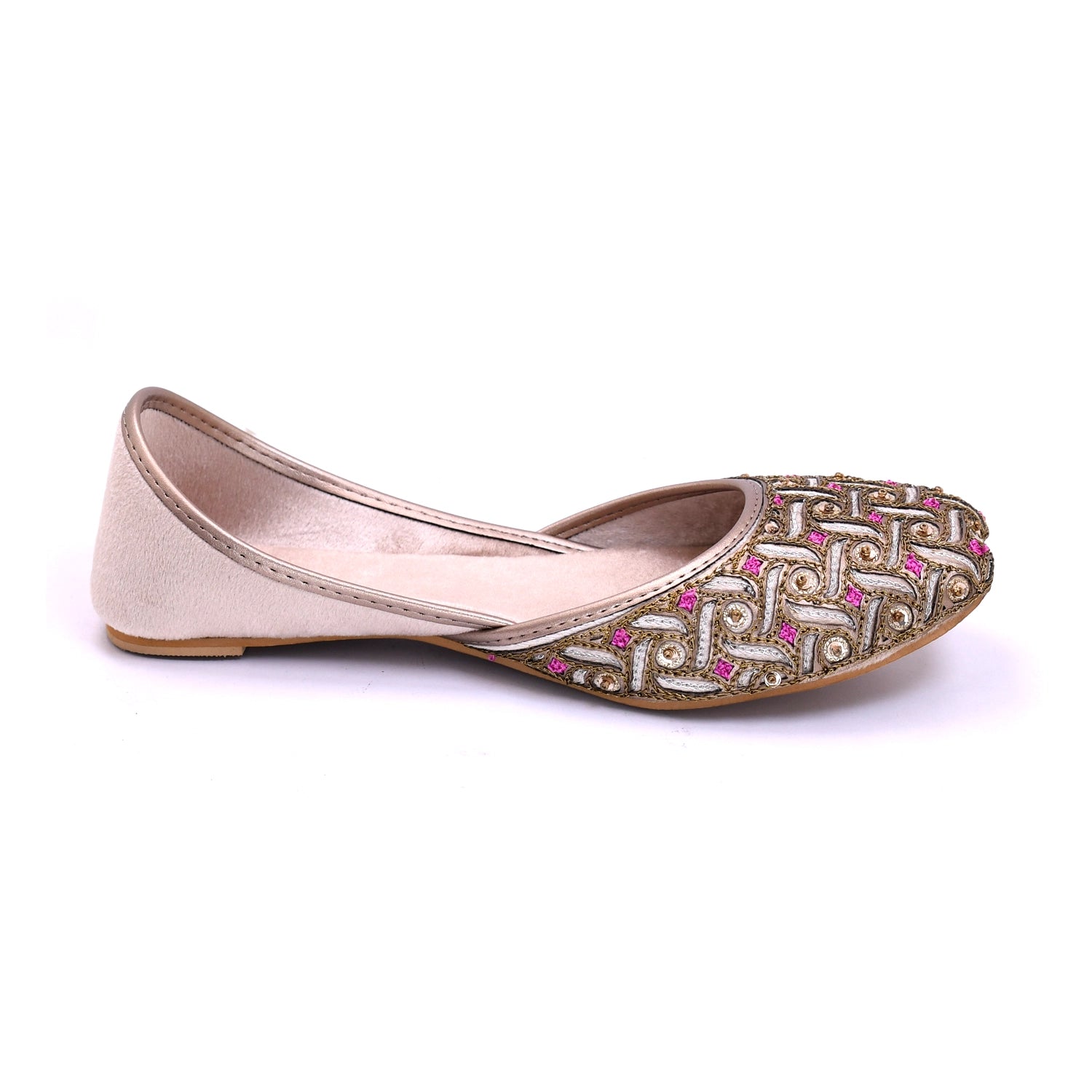 Khussa in Baby pink by - High Quality Women Khussa BOO7047