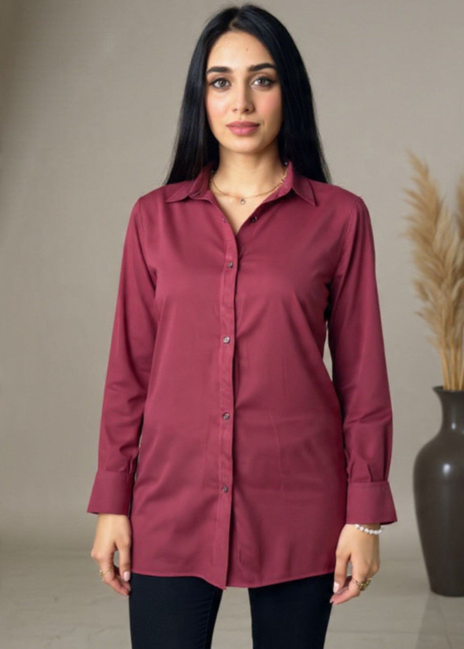 georgette Top in Amaranth