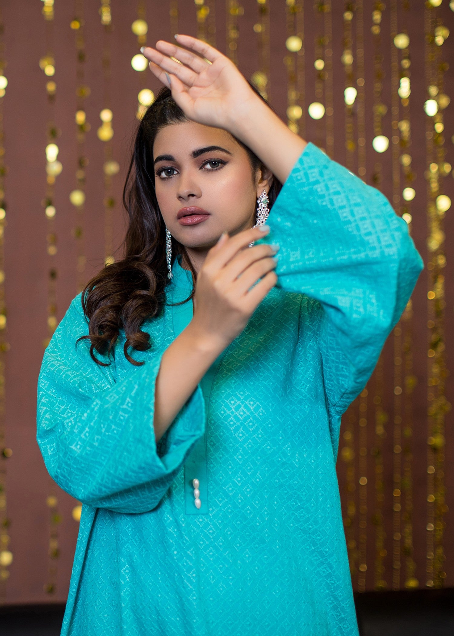 cotton Kurti in Turquoise