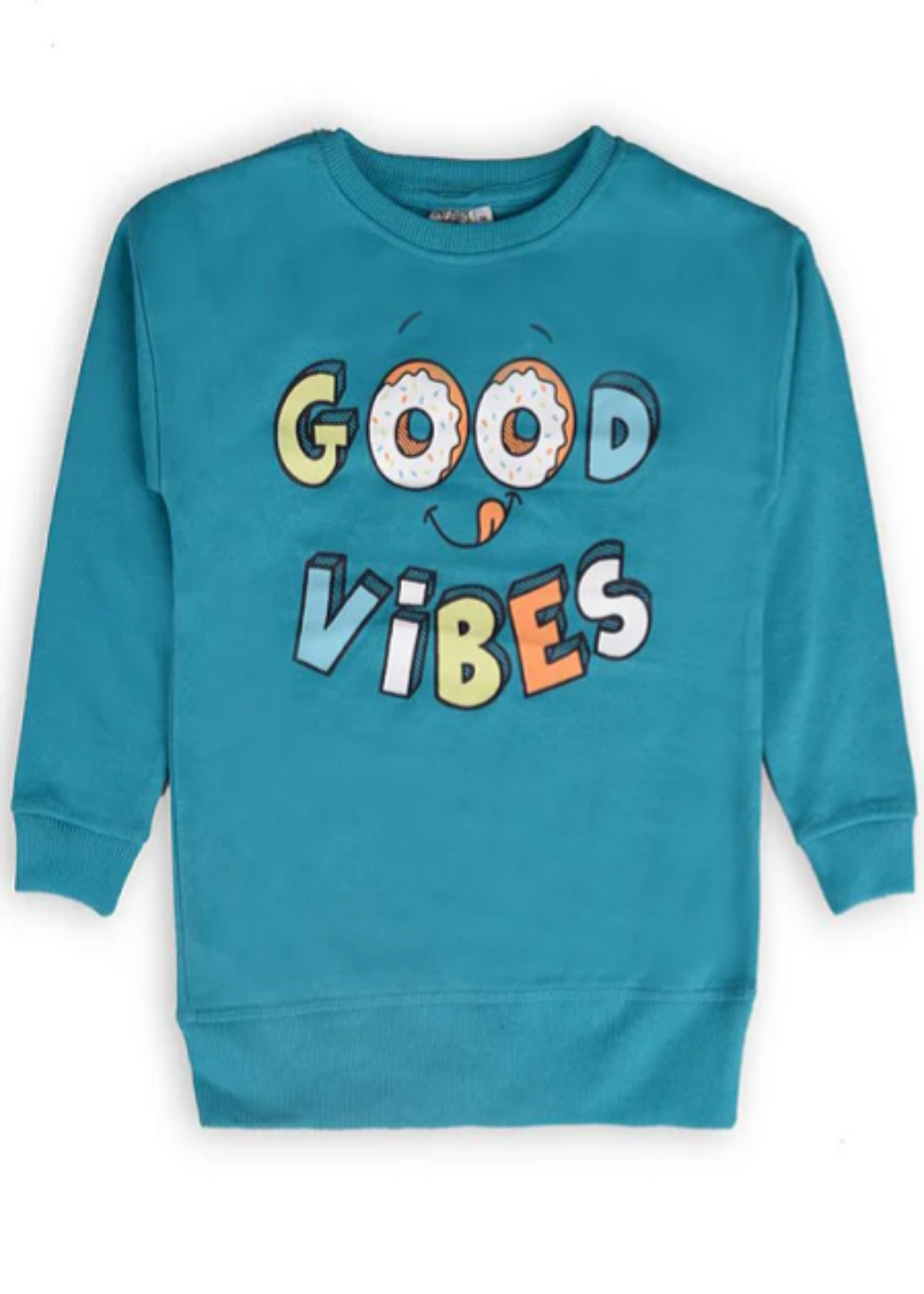 fleece Sweatshirt in Turquoise