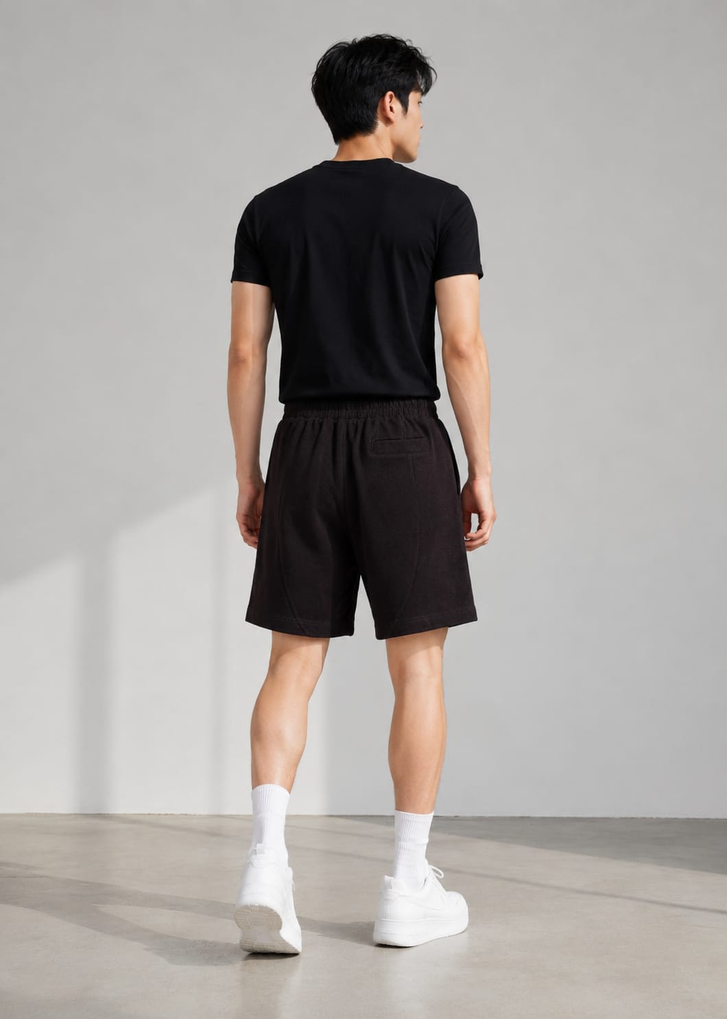 cotton Shorts in Jet black by Imagination Apparel