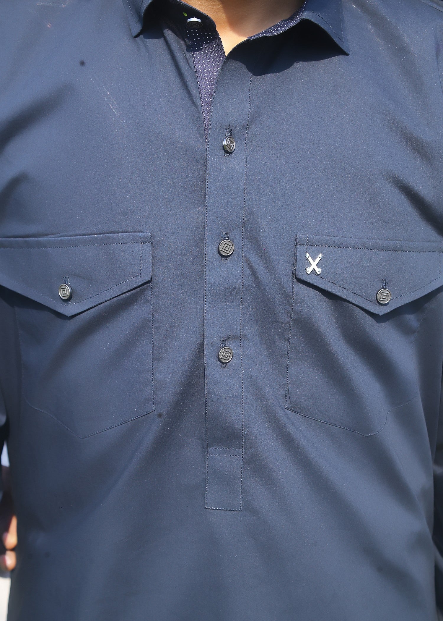 cotton Shalwar Kameez in Jet black