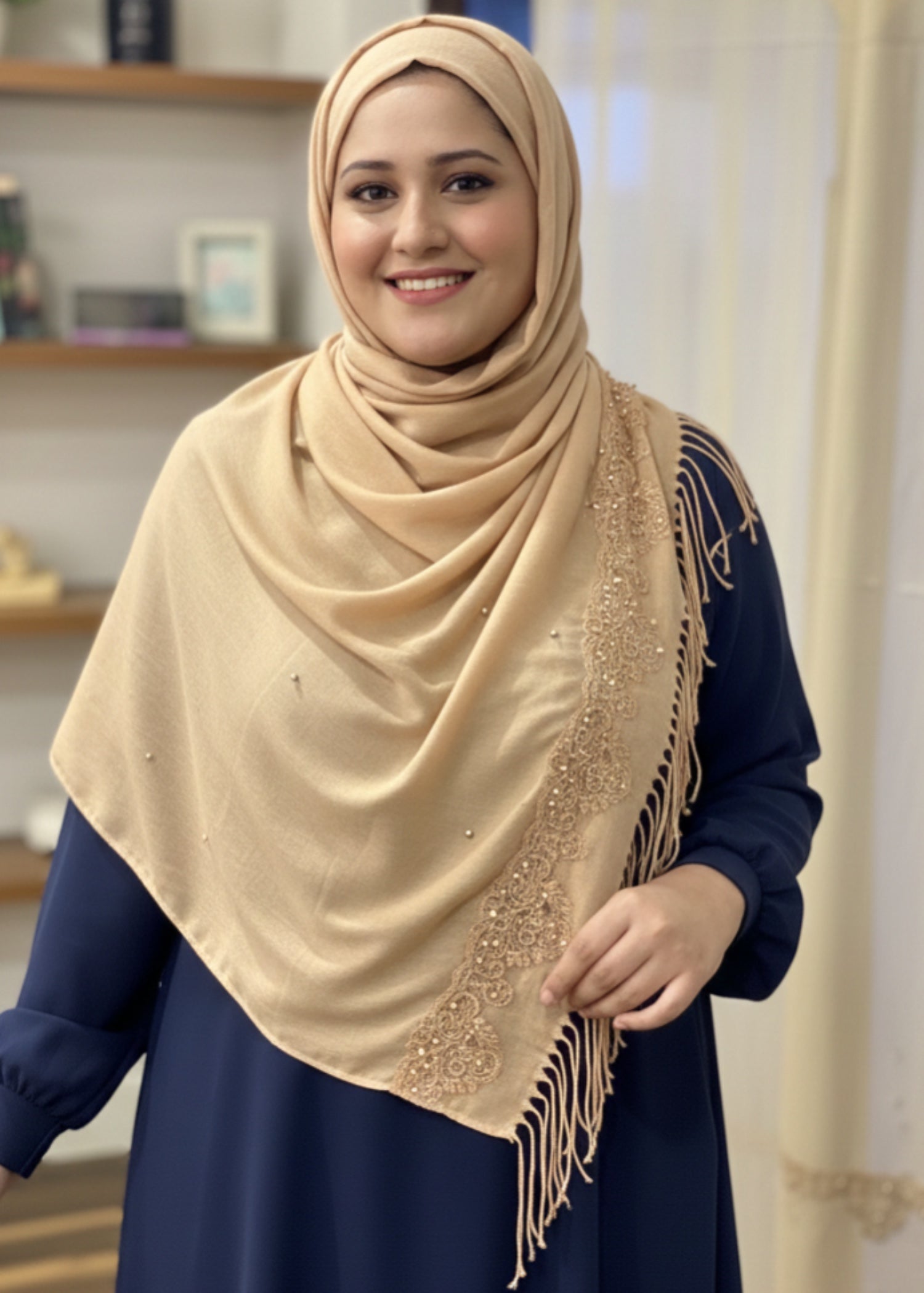 Scarf in Buttercream Color by - Trendy Women Scarf JCM0547