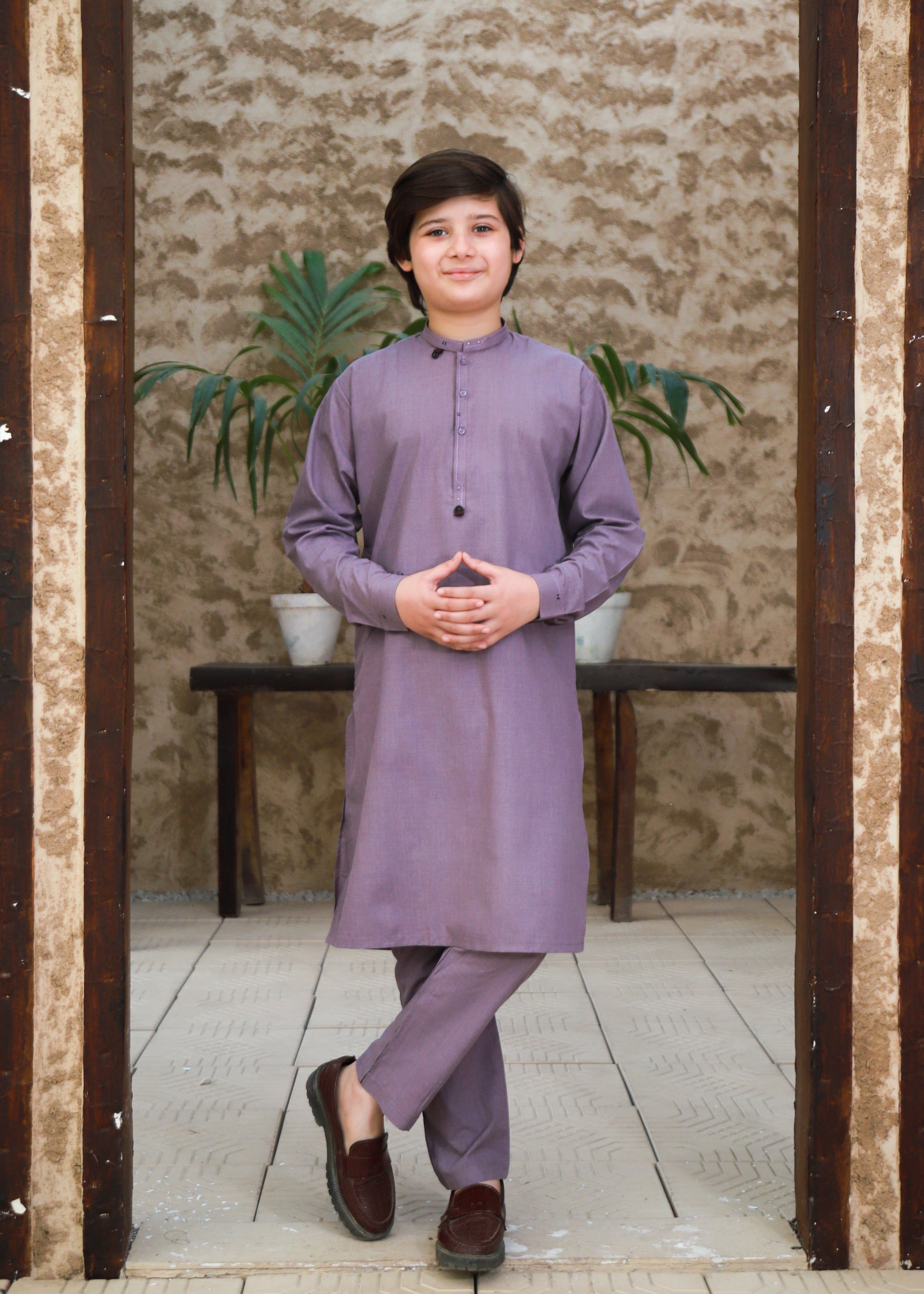 wash & wear Kurta Set in Wisteria